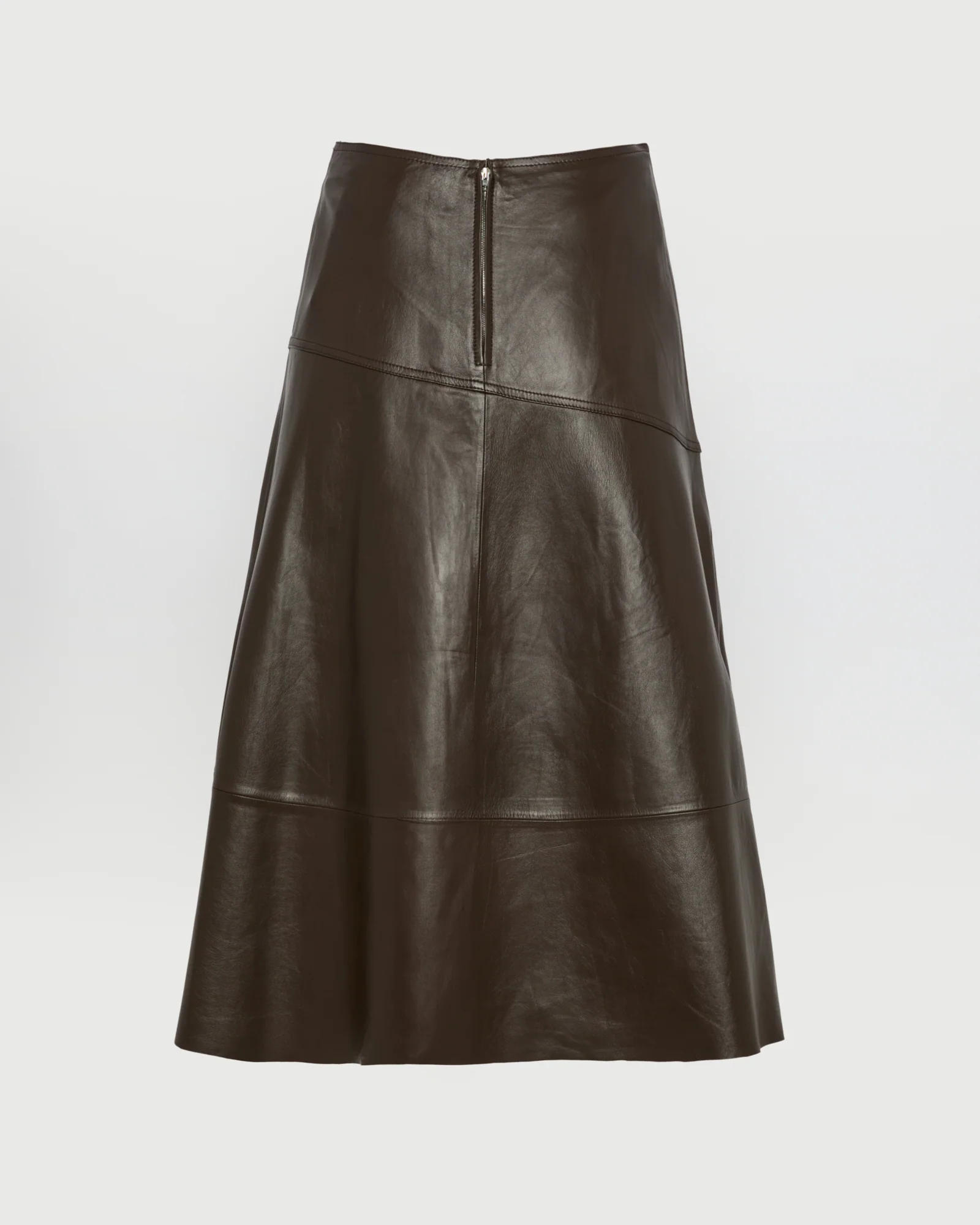 Flared lamb leather skirt - Image 5
