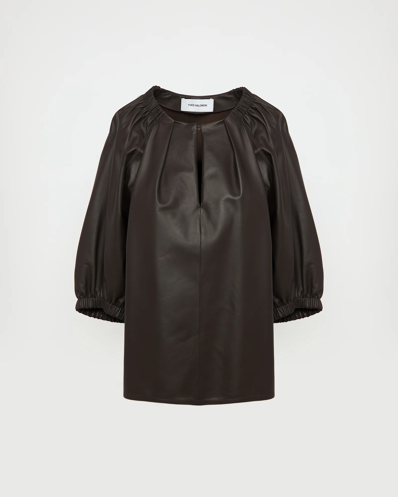 Flowing leather blouse - Image 6