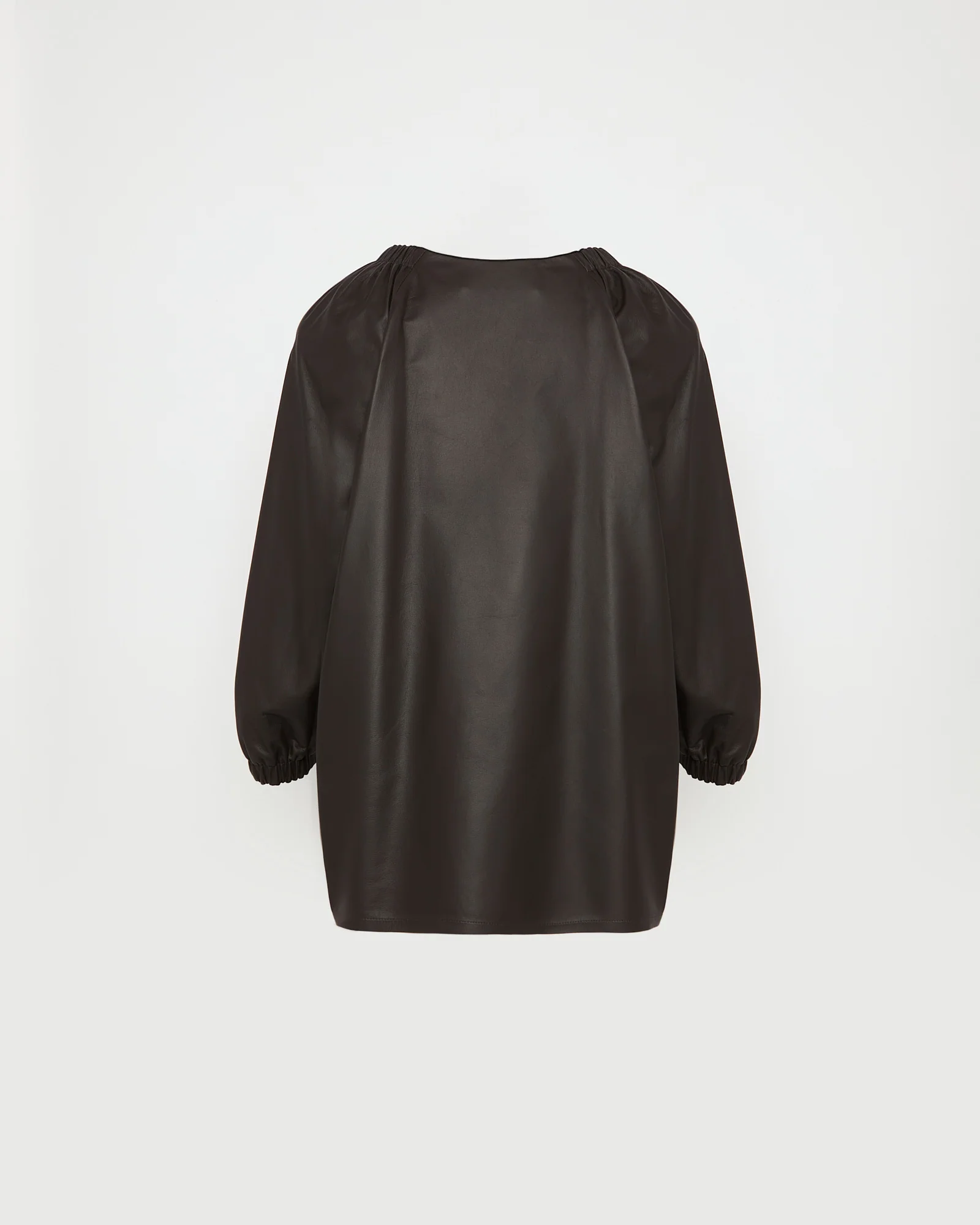 Flowing leather blouse - Image 7