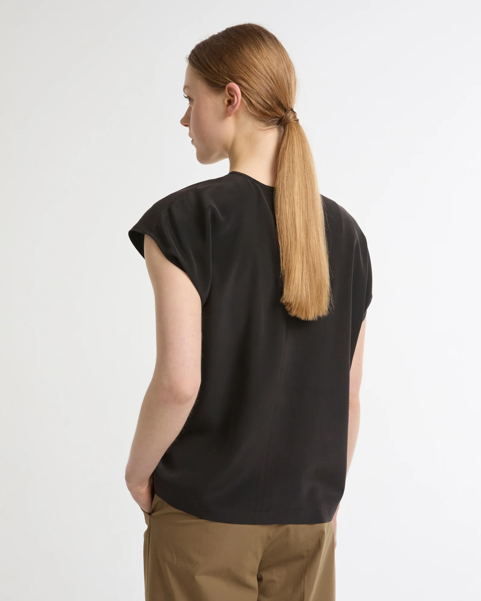 Fluid silk crepe top - Image 3