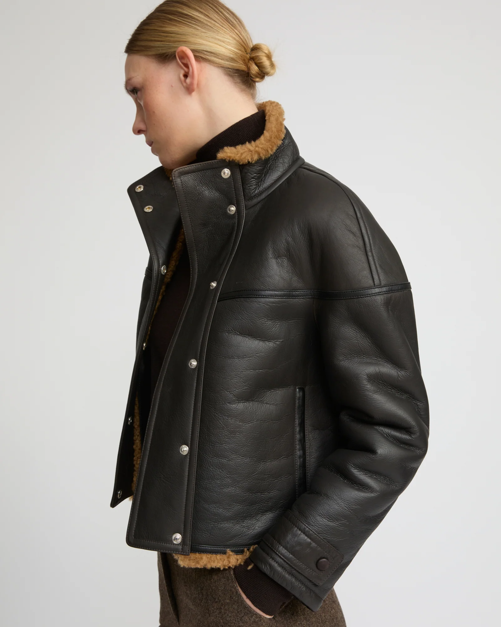 Gonfio merino cropped jacket - Image 2