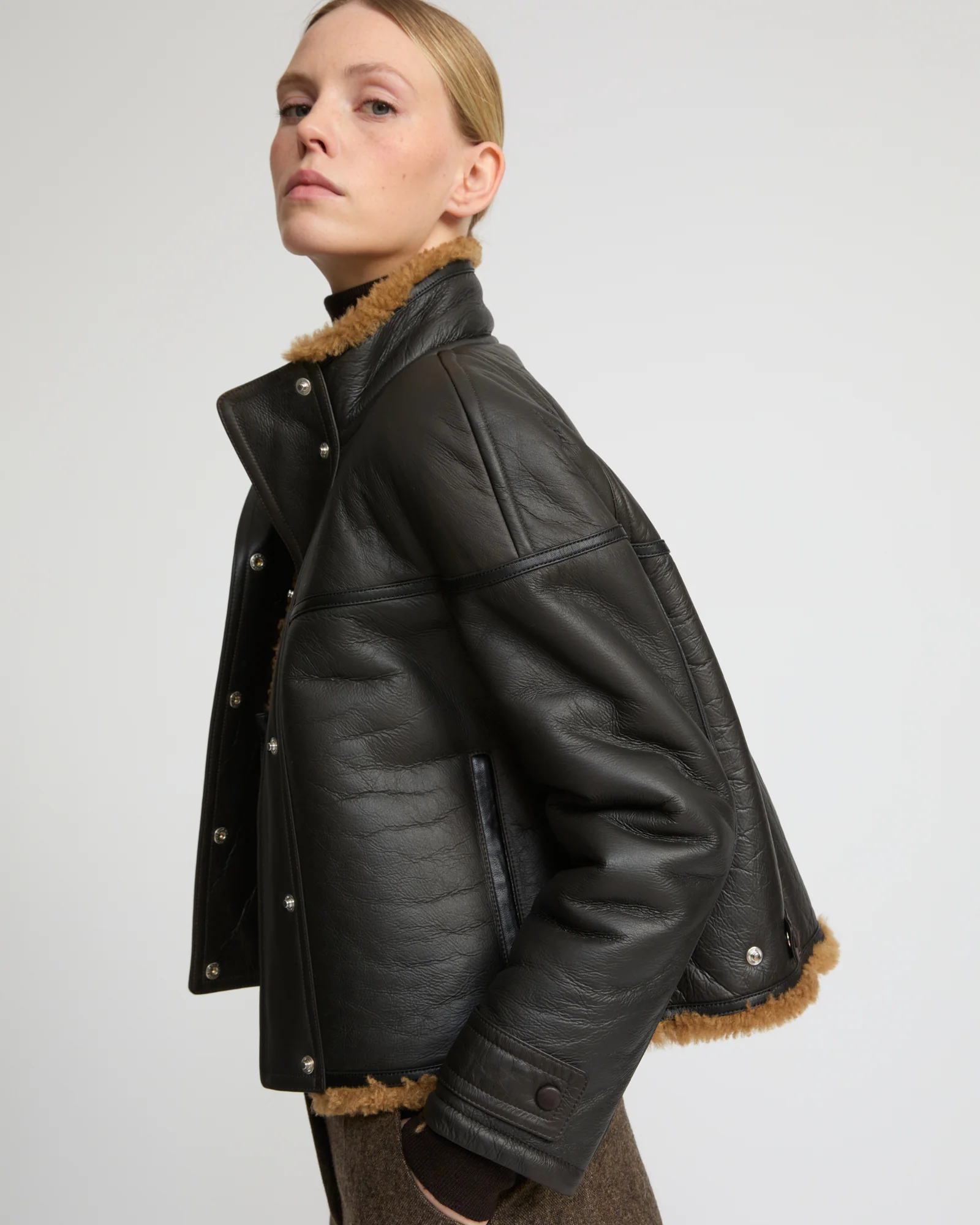Gonfio merino cropped jacket - Image 4
