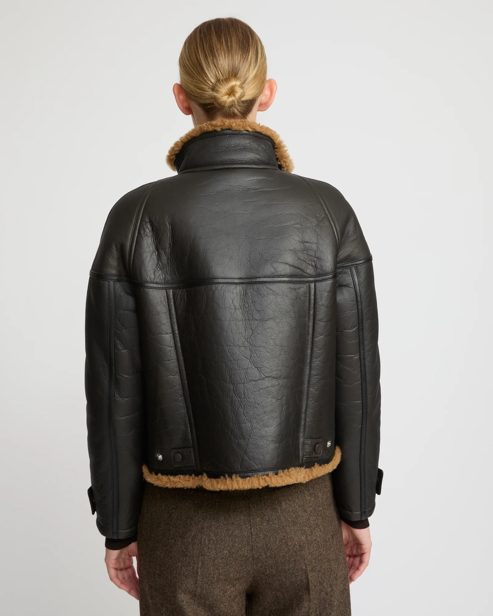 Gonfio merino cropped jacket - Image 5