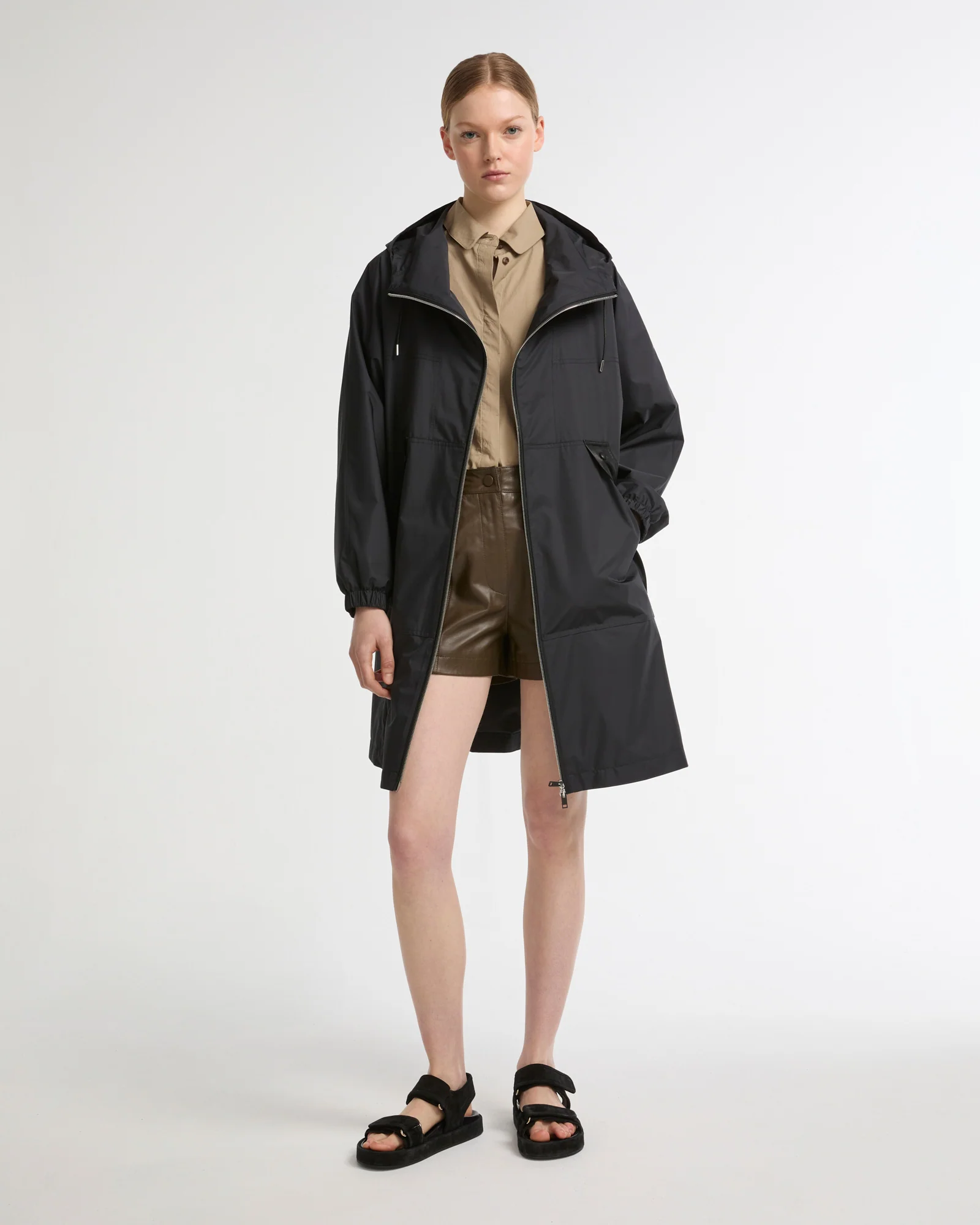 Hooded parka in waterproof technical fabric - Image 3