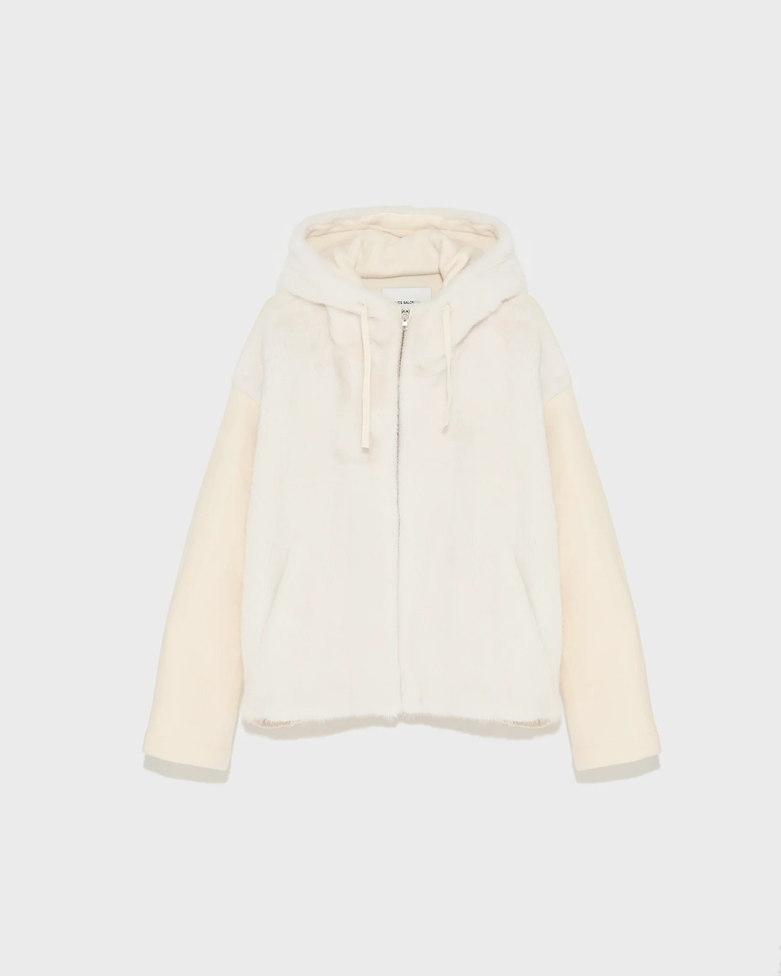 Hooded jacket in knit and mink fur - Image 5