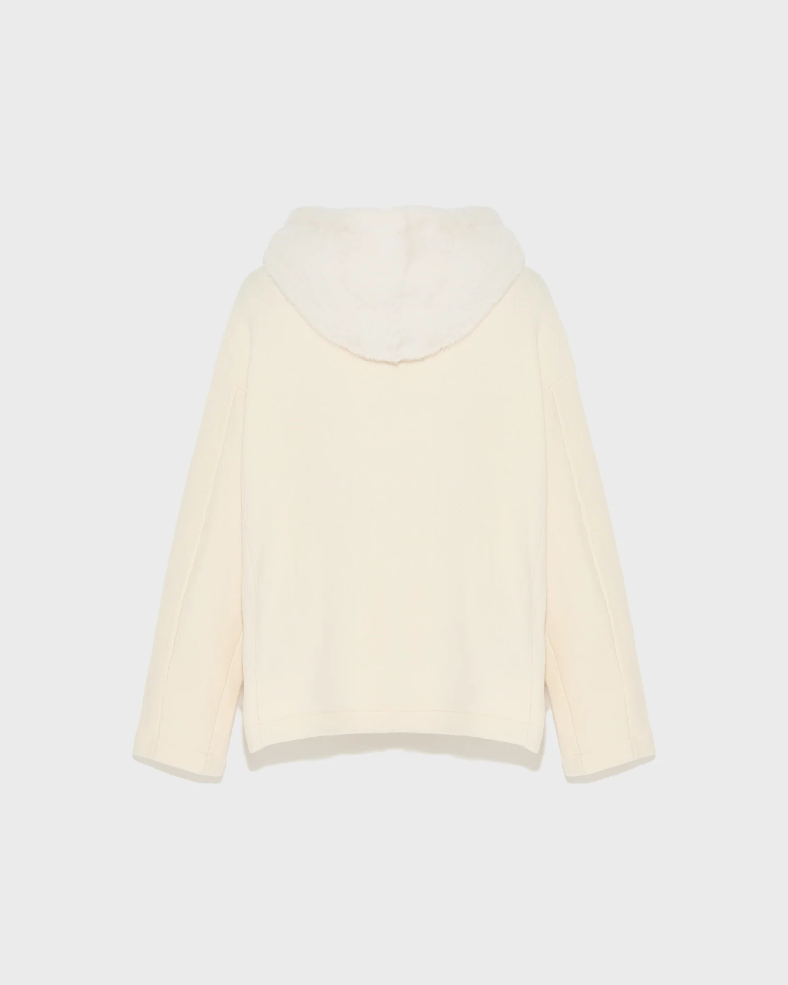 Hooded jacket in knit and mink fur - Image 6