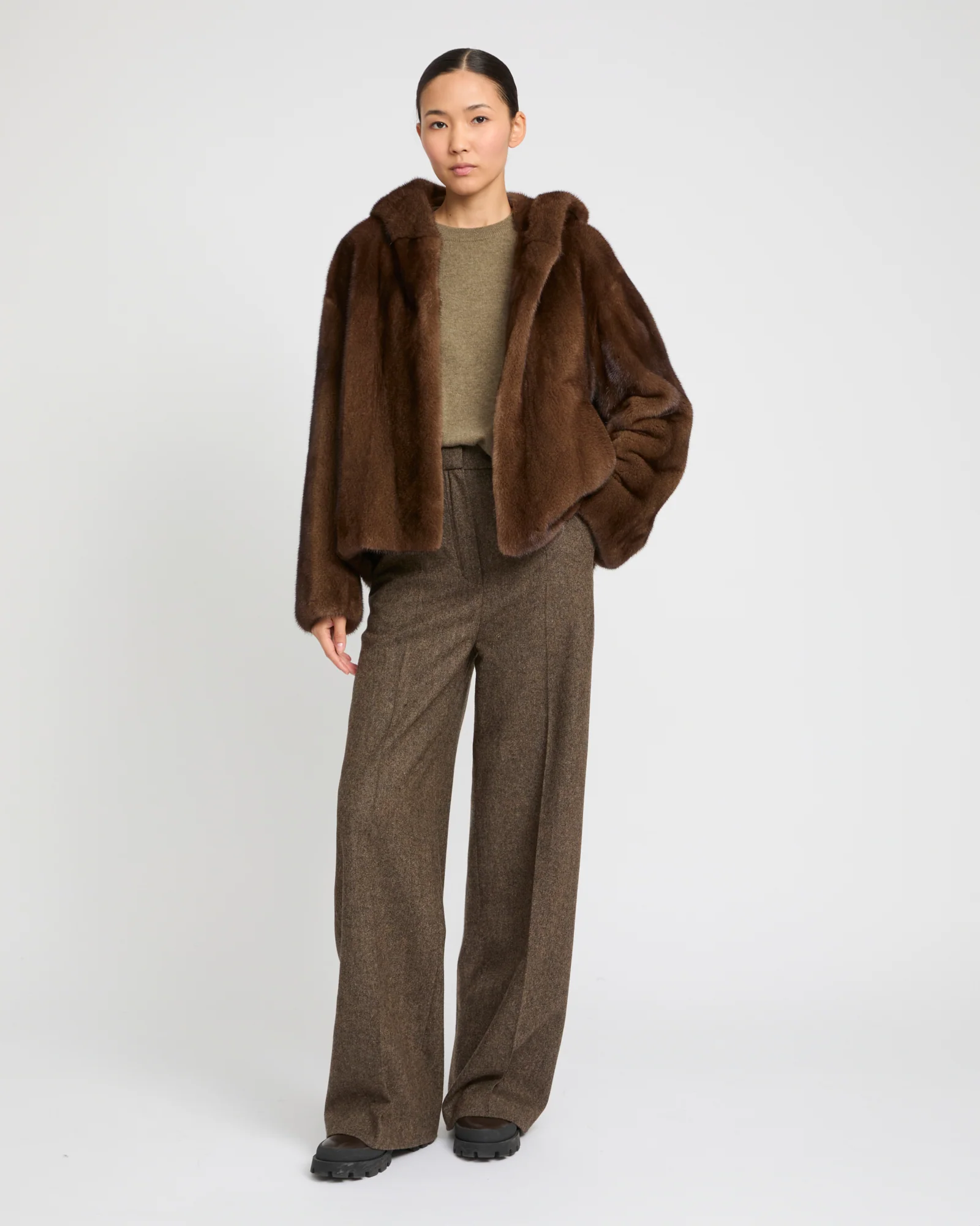 Hooded jacket in long-haired mink fur - Image 2