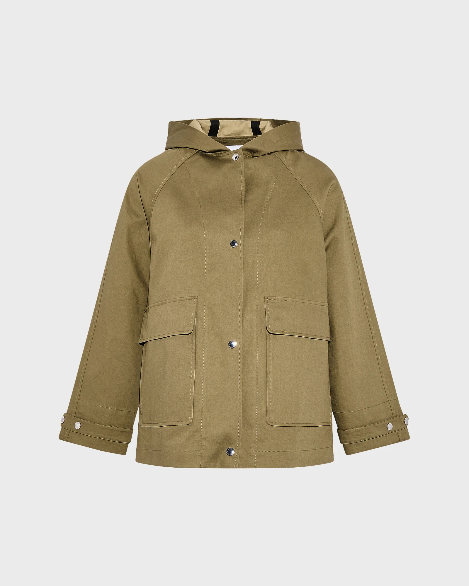 Hooded parka in two-tone double-sided cotton - Image 4