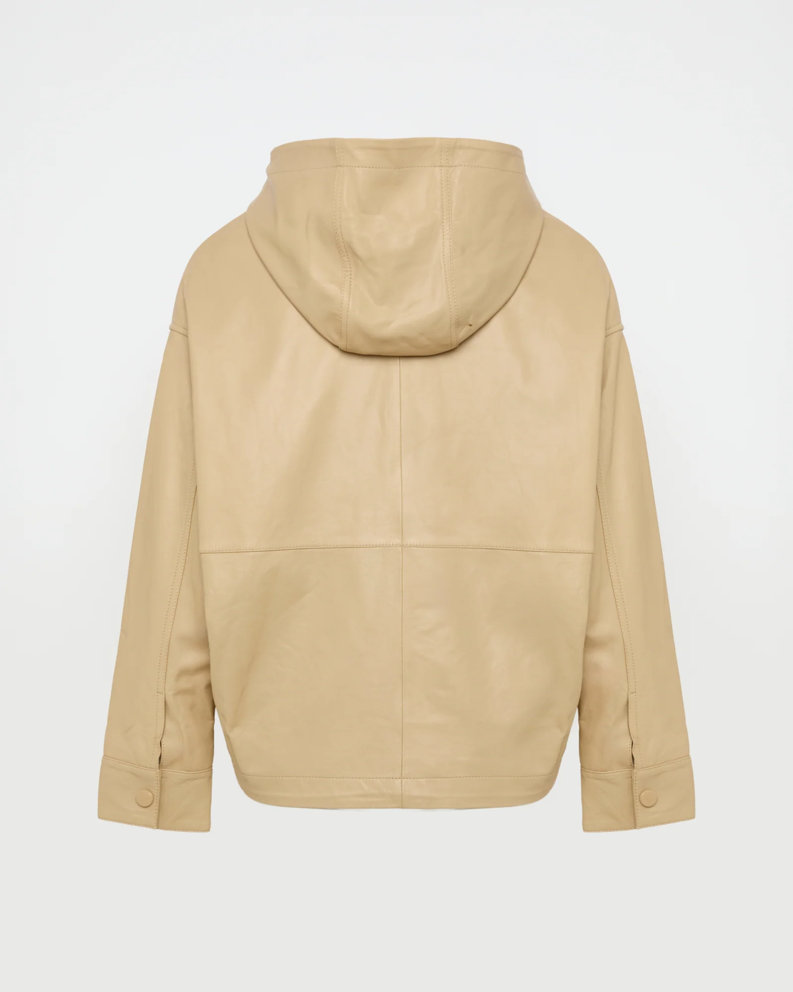 Hoodie jacket in lamb leather - Image 6