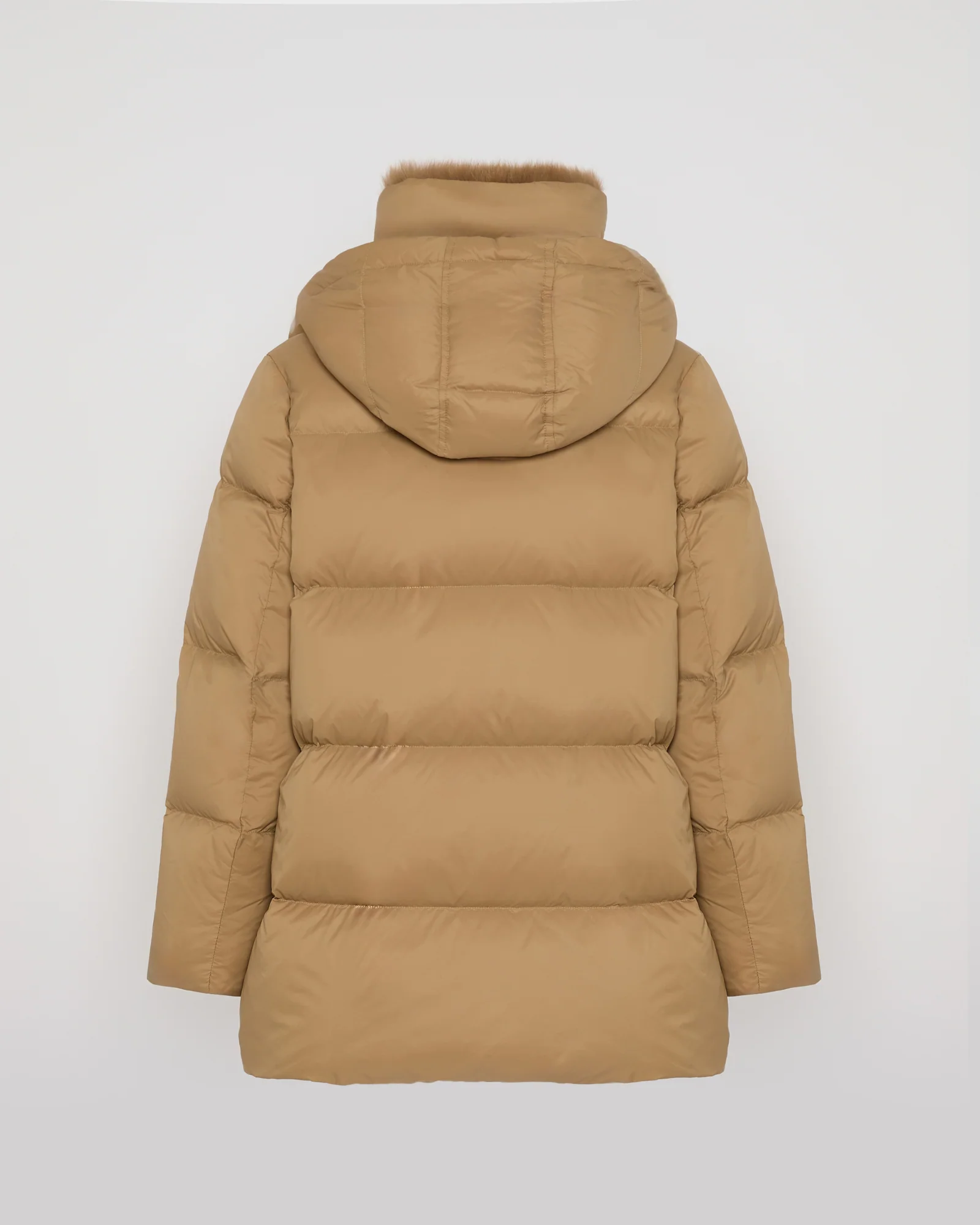 Iconic "A" line down jacket with fox fur collar - Image 7