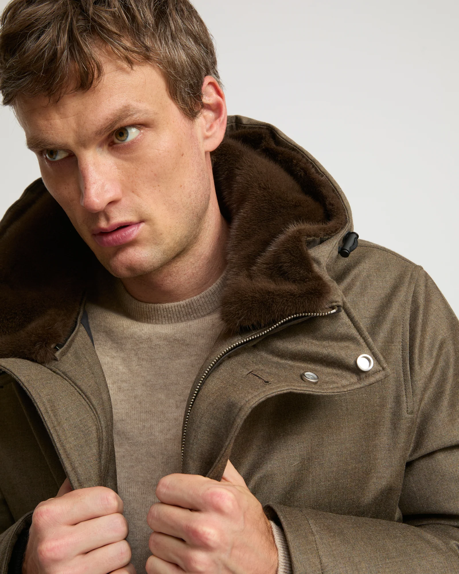 Iconic parka in Loro Piana fabric and mink fur - Image 3