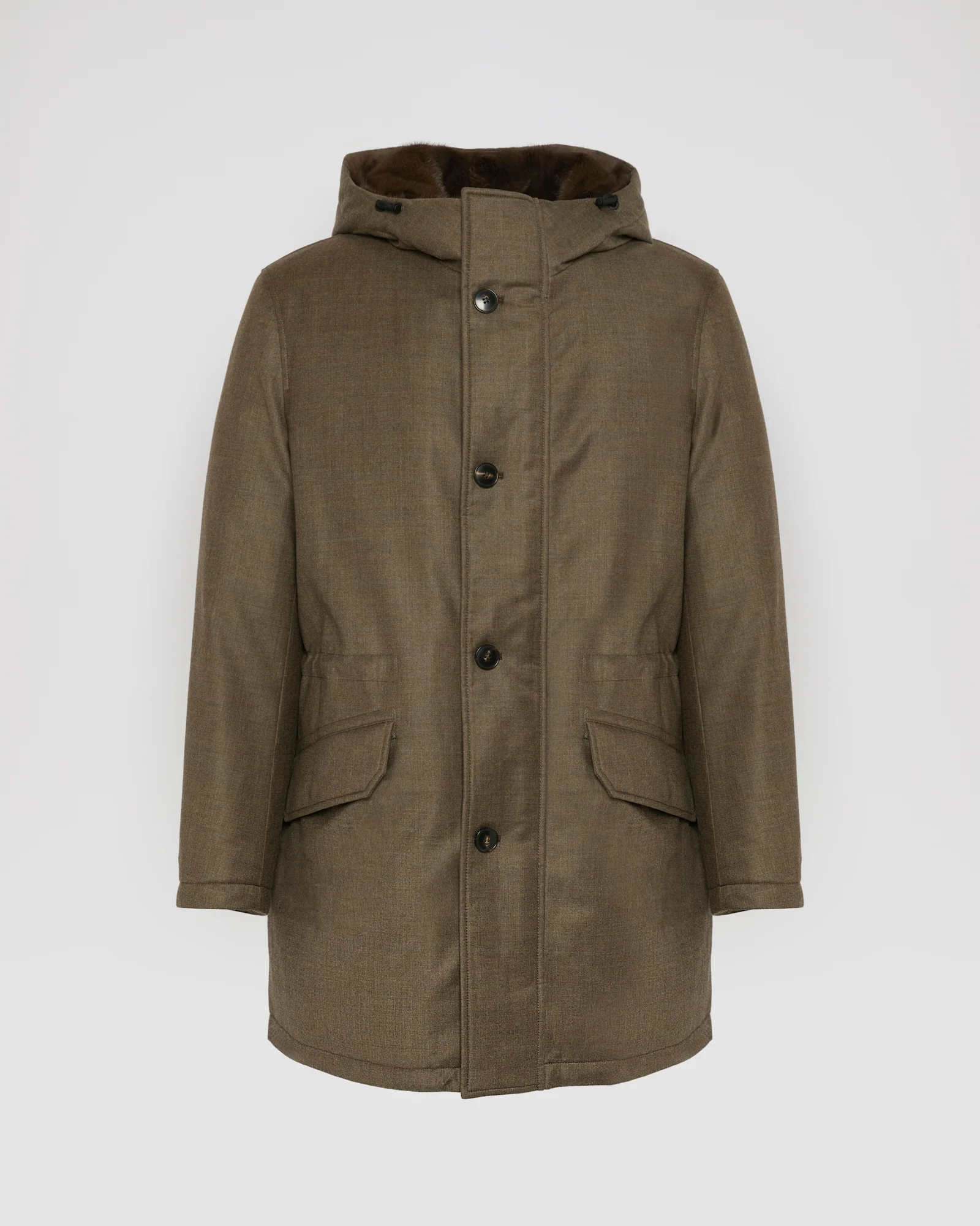 Iconic parka in Loro Piana fabric and mink fur - Image 6