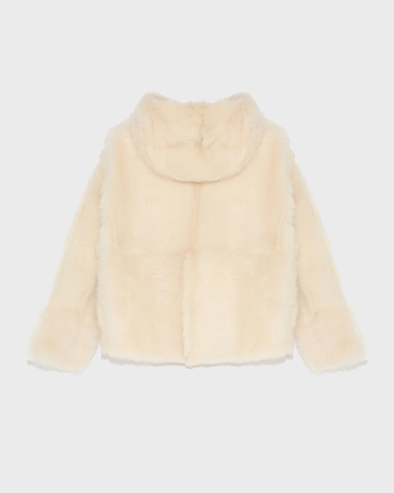 Short hooded jacket in Toscana Folk lambskin - Image 7