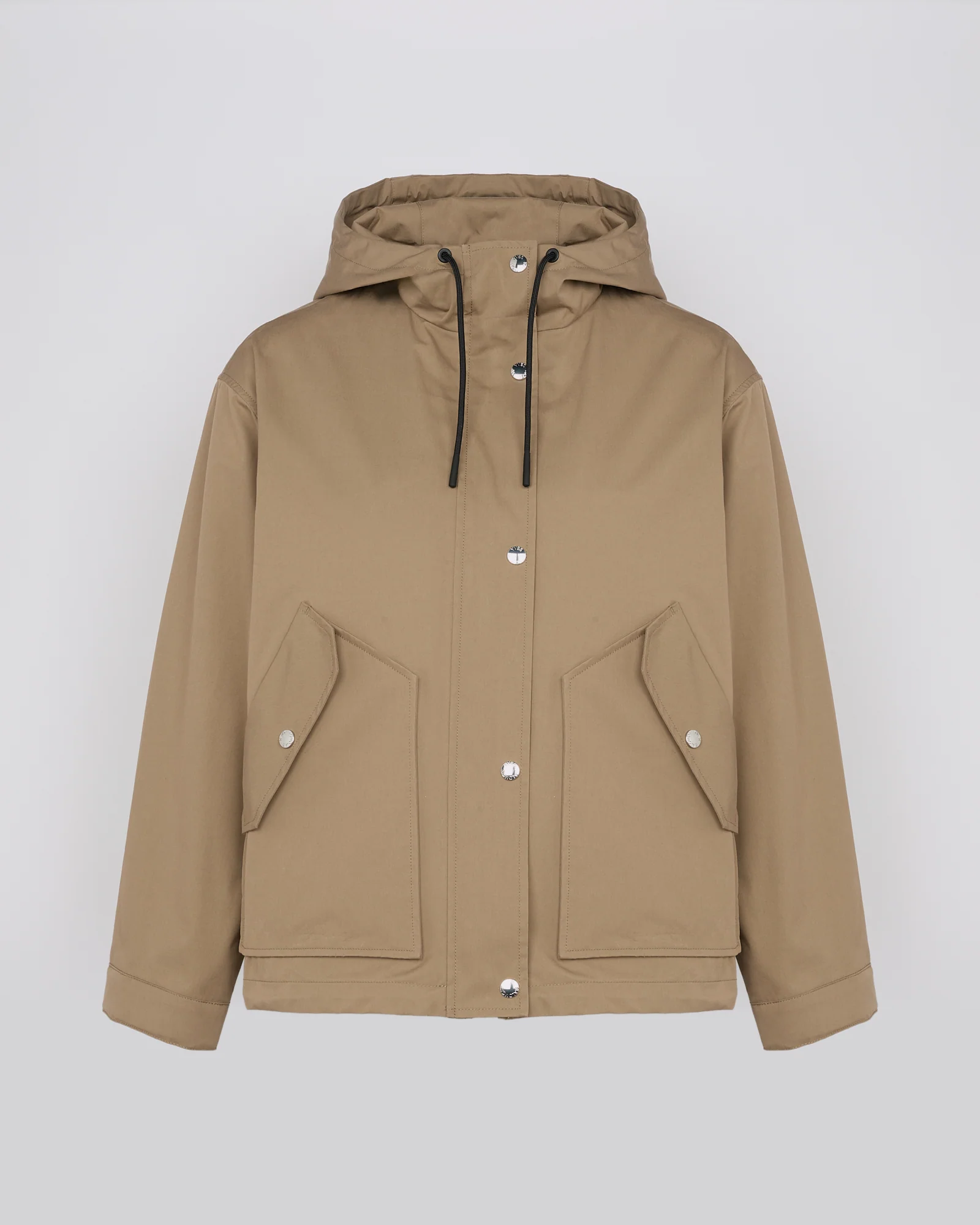 Short parka in technical cotton-mix fabric - Image 5