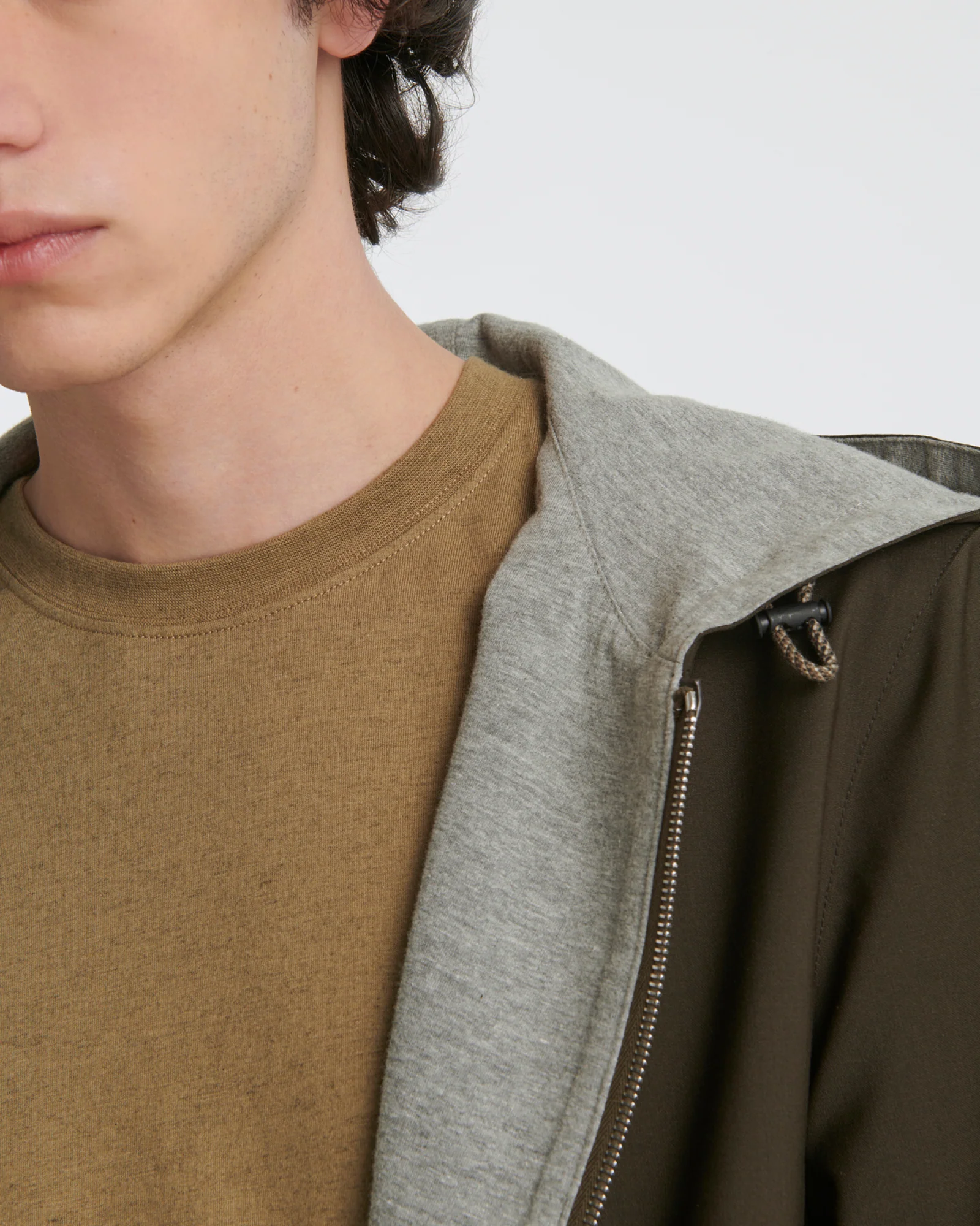 Jersey reversible wool blend hoody - Image 4