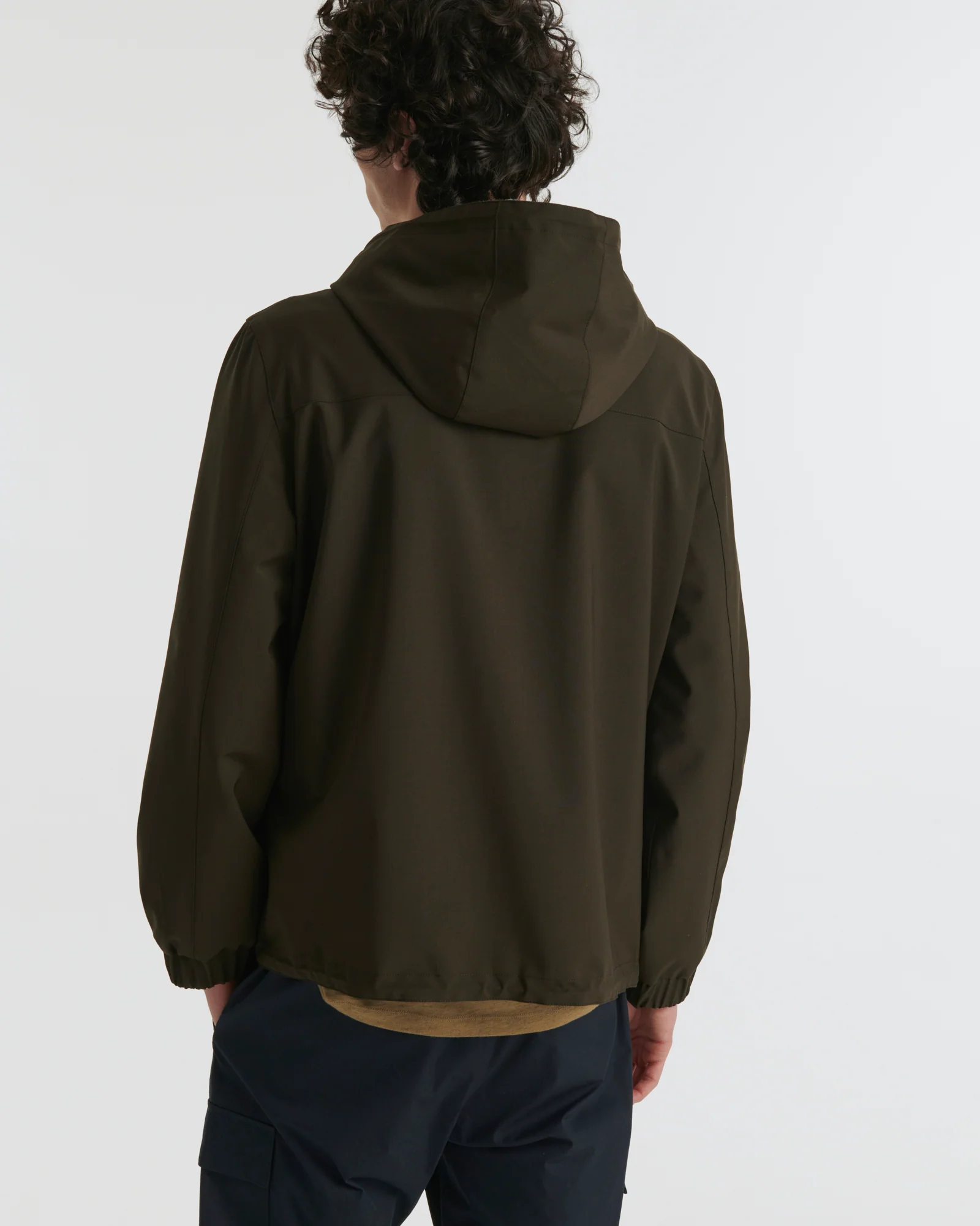 Jersey reversible wool blend hoody - Image 5