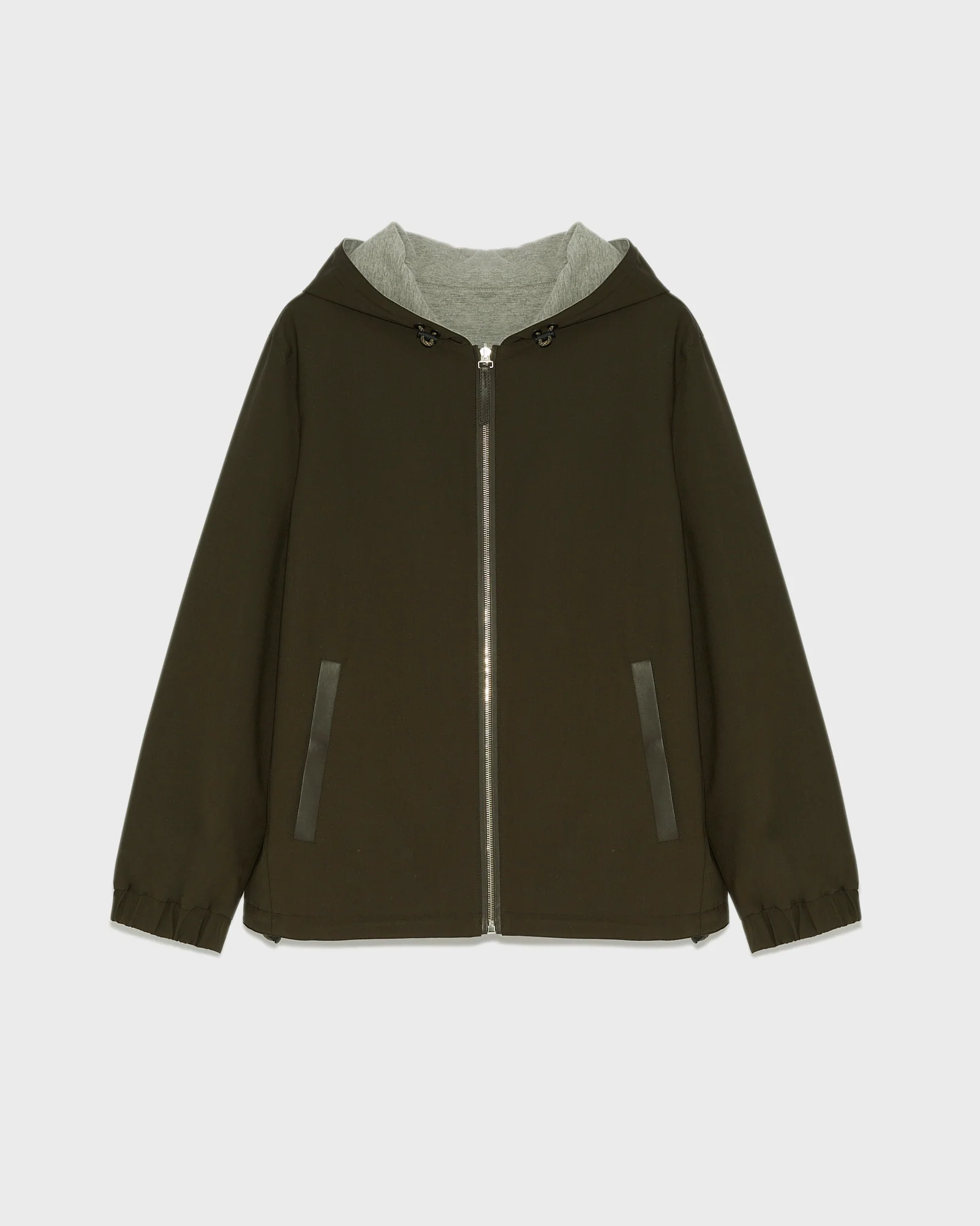 Jersey reversible wool blend hoody - Image 6