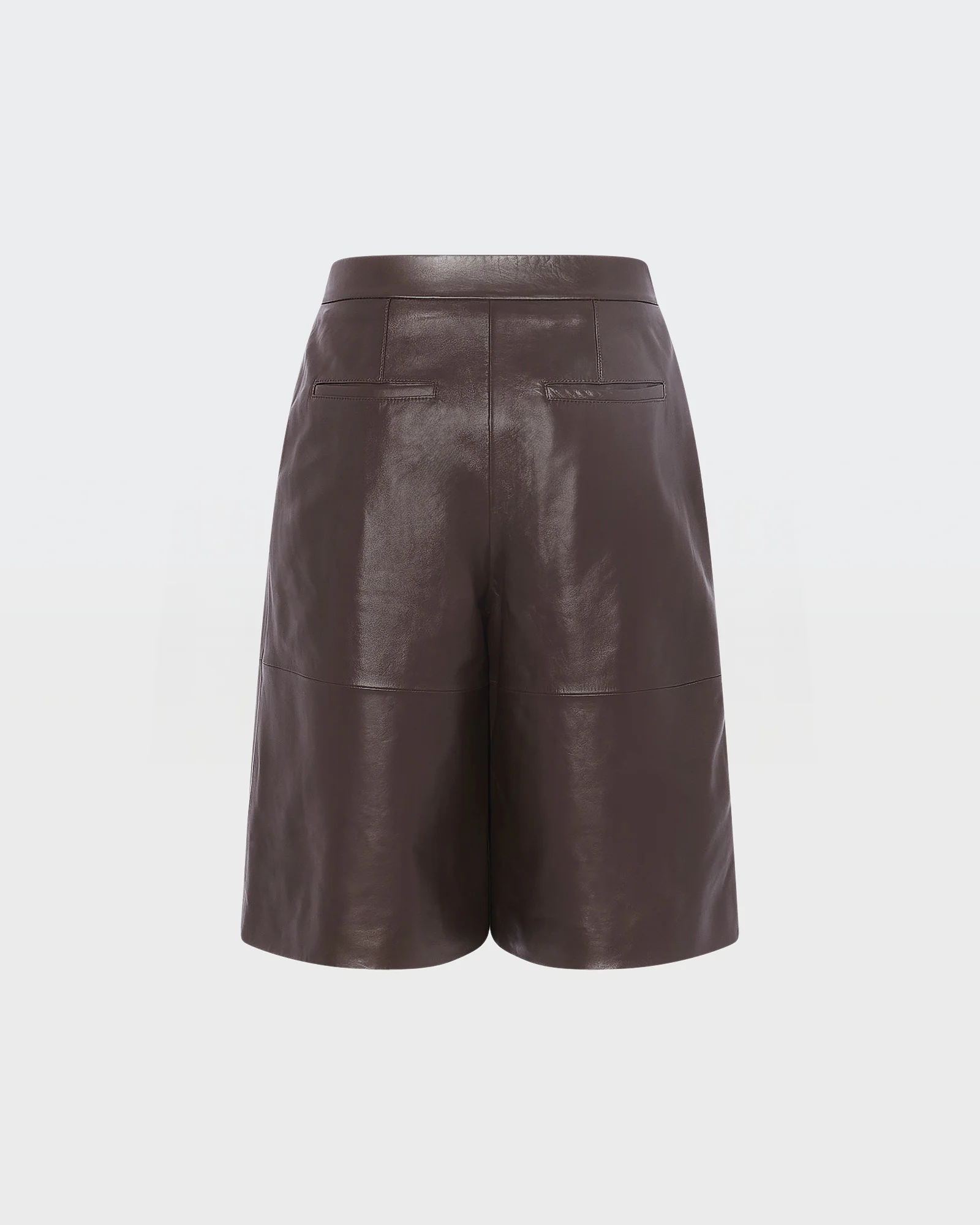 Lamb leather Bermuda shorts - Image 5