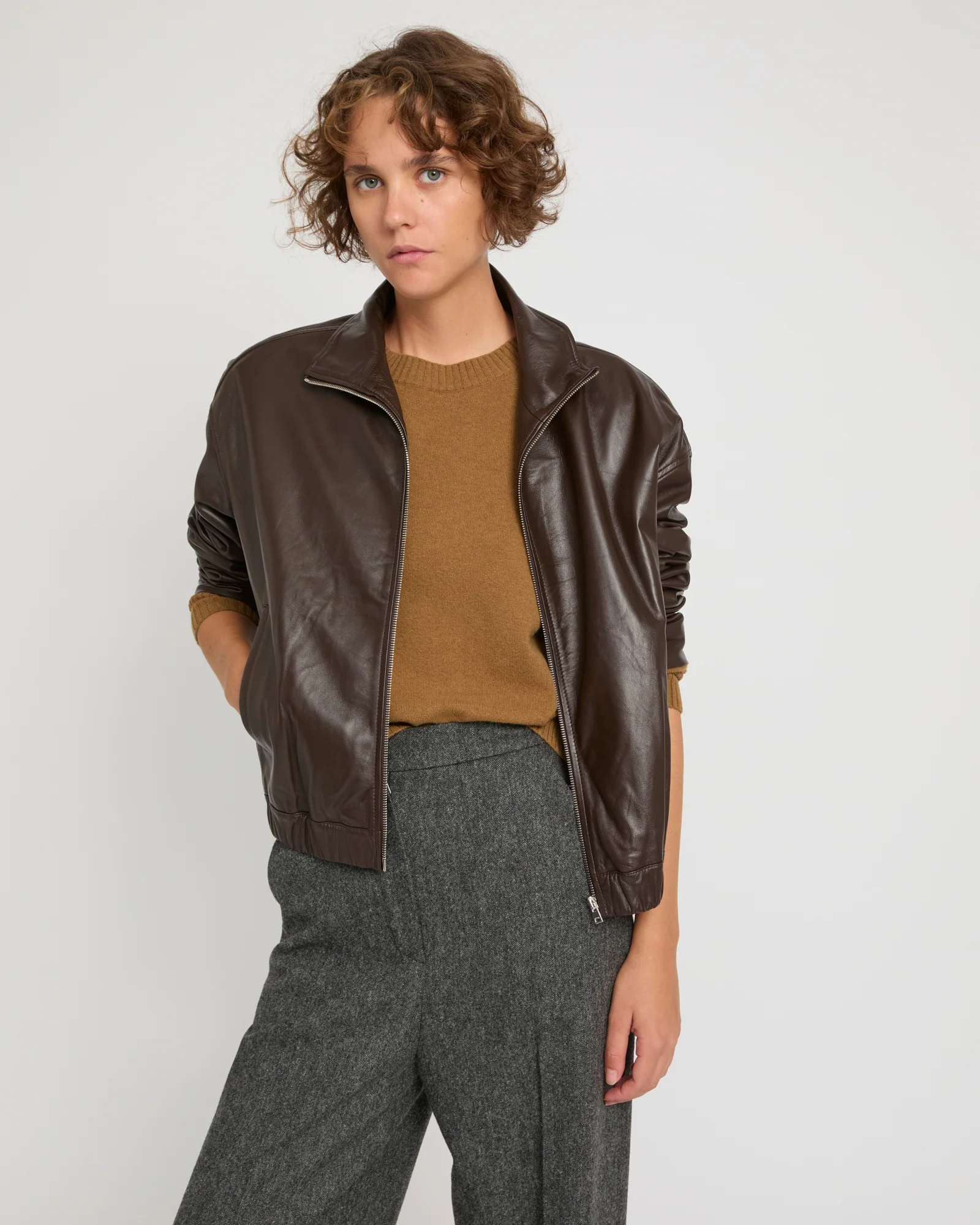 Lamb leather blouson - Image 3