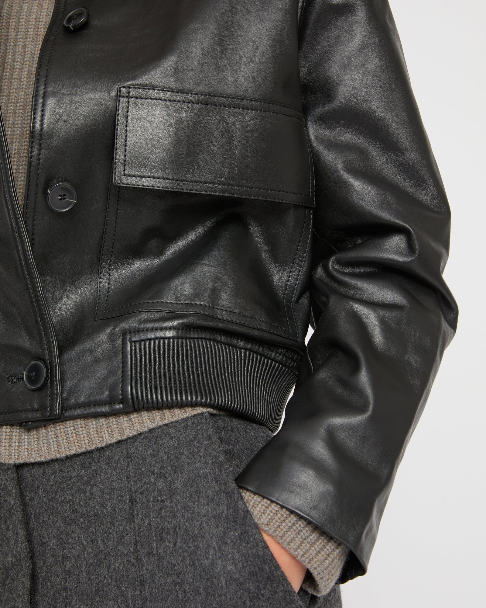 Lamb leather jacket - Image 3