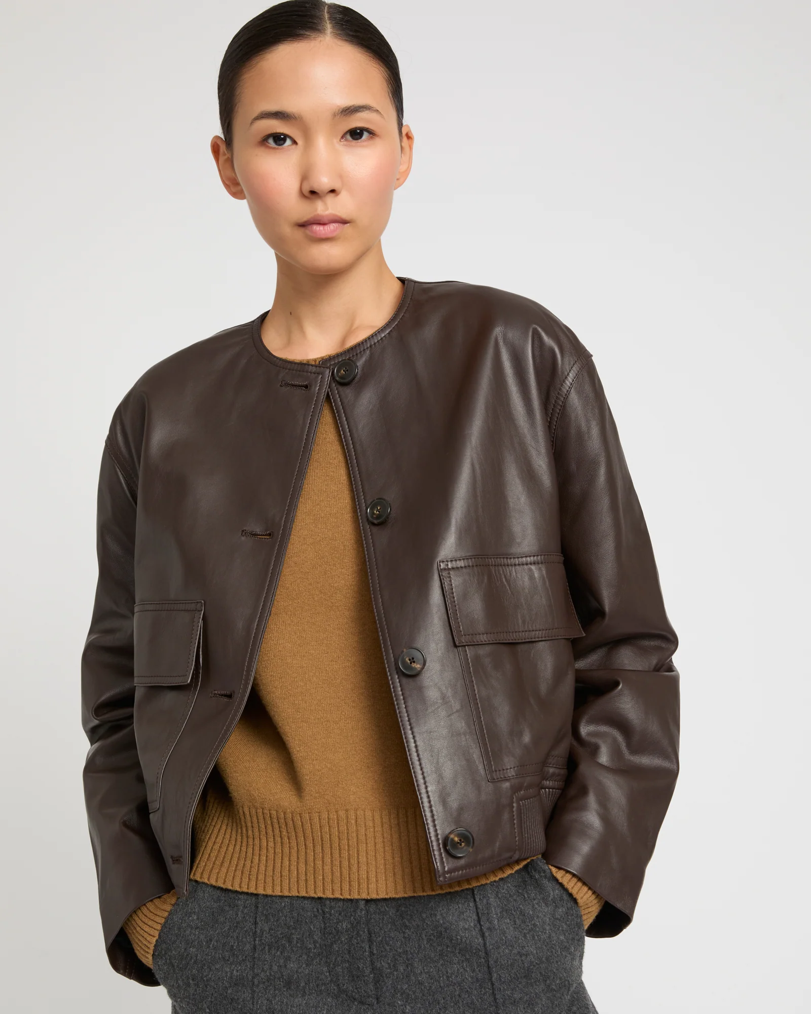 Lamb leather jacket - Image 2