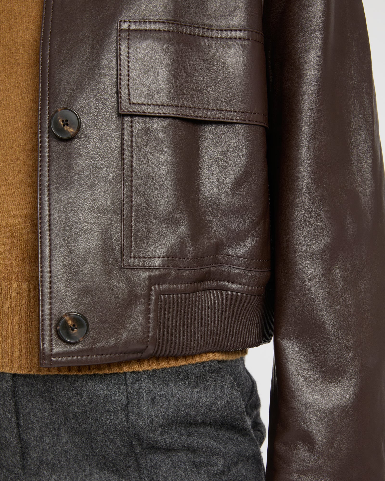 Lamb leather jacket - Image 3