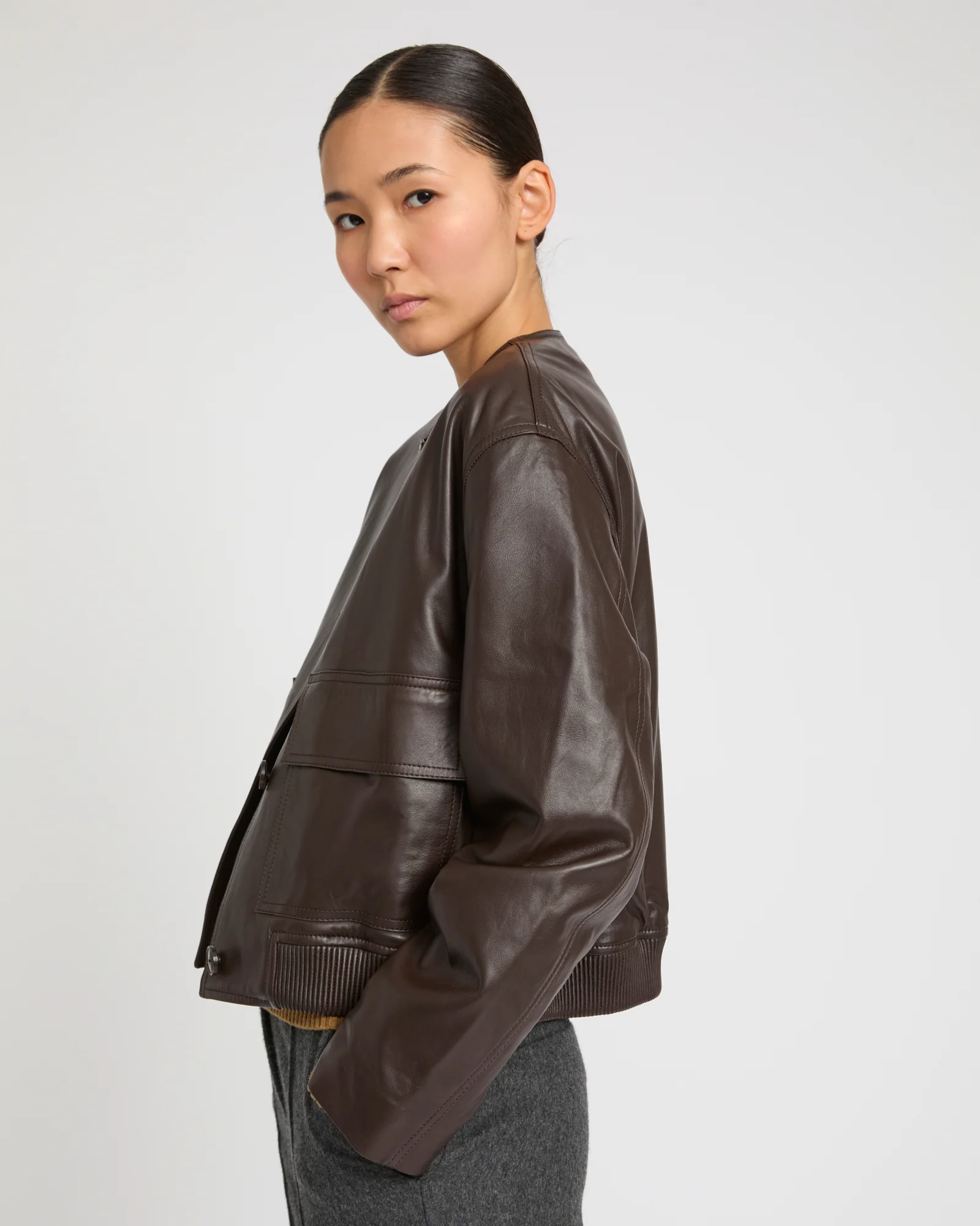 Lamb leather jacket - Image 4