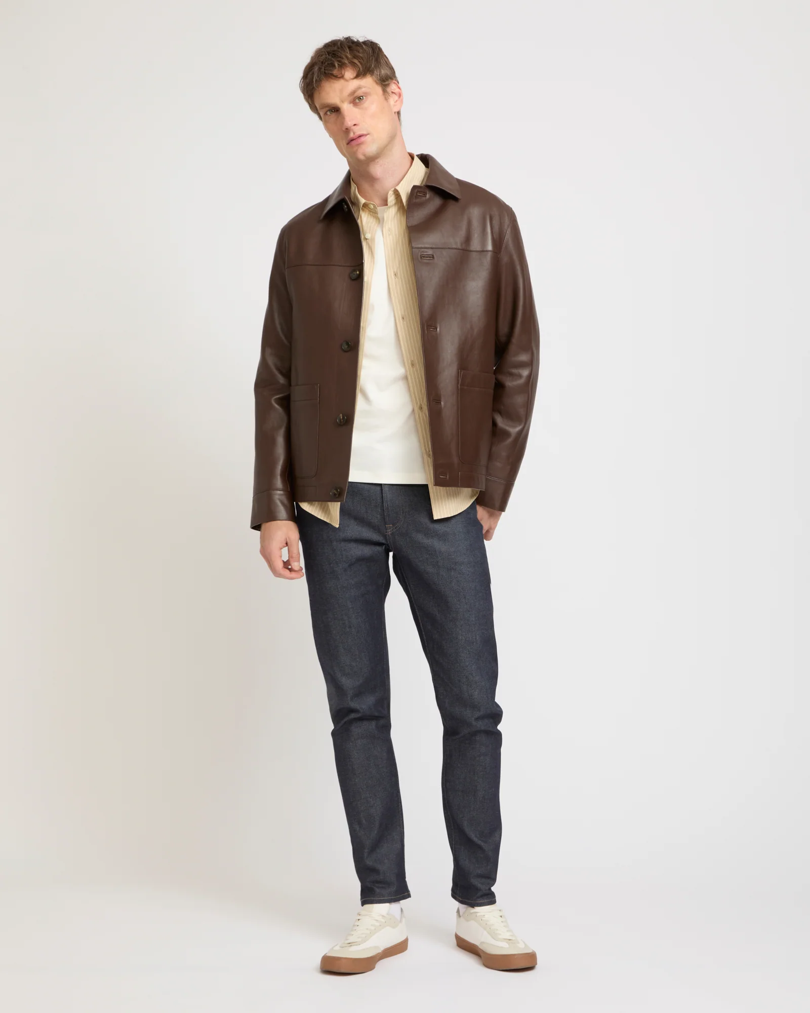 Lamb leather jacket with nappa finish - Image 2