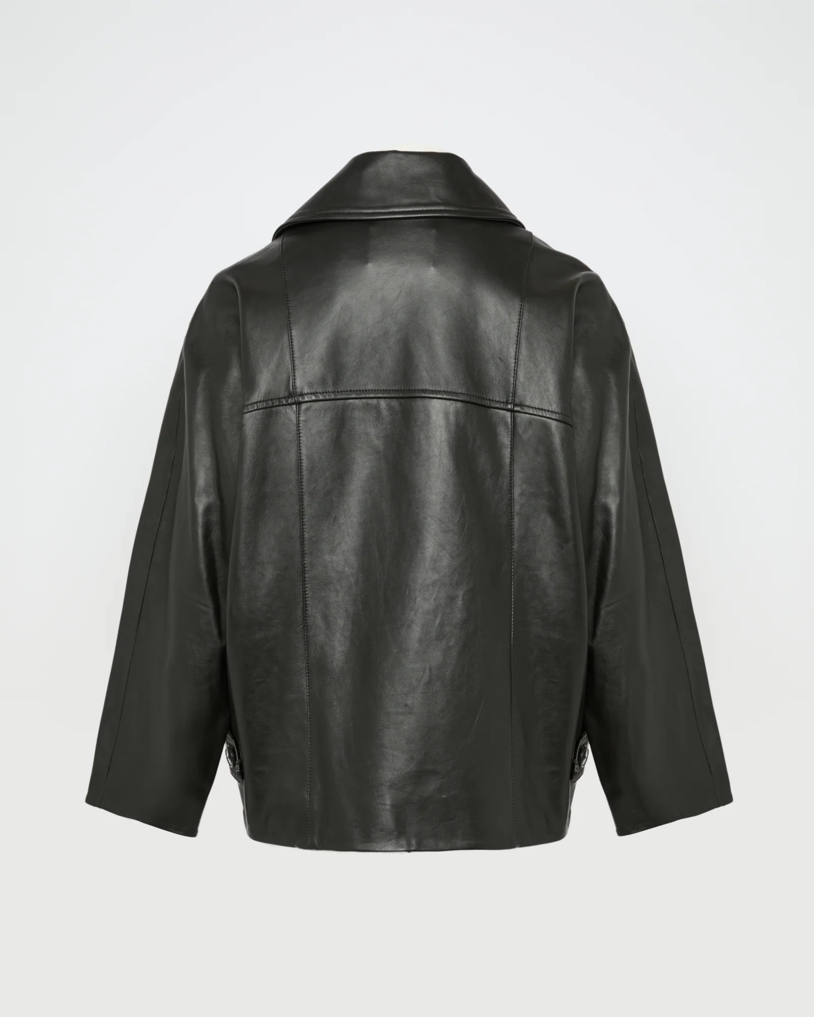 Lamb leather peacoat - Image 6