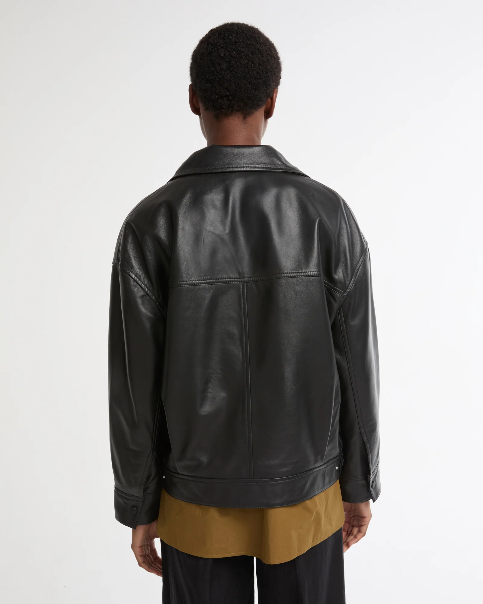 Lamb leather short jacket - Image 4