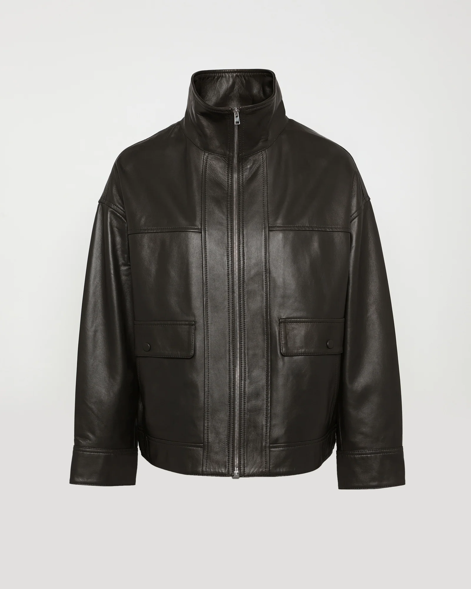 Lamb leather short jacket - Image 5