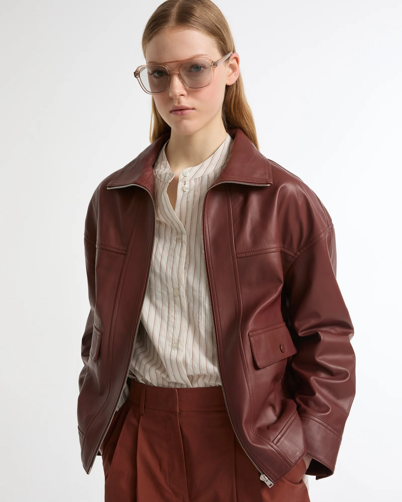 Lamb leather short jacket - Image 2