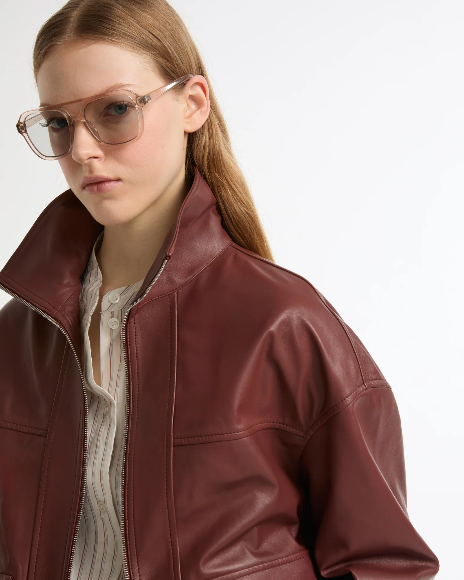 Lamb leather short jacket - Image 3