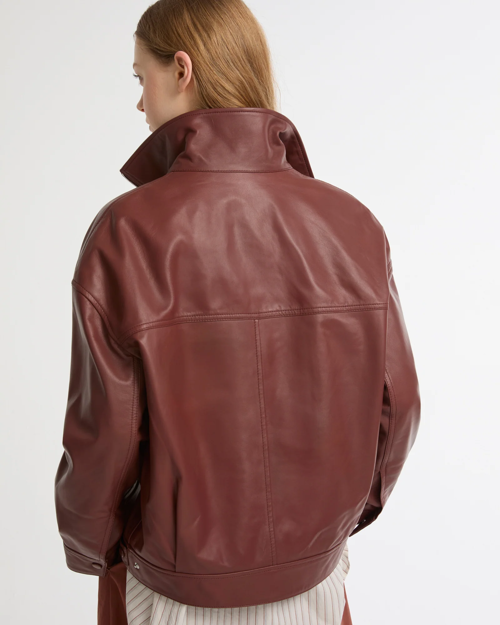 Lamb leather short jacket - Image 4