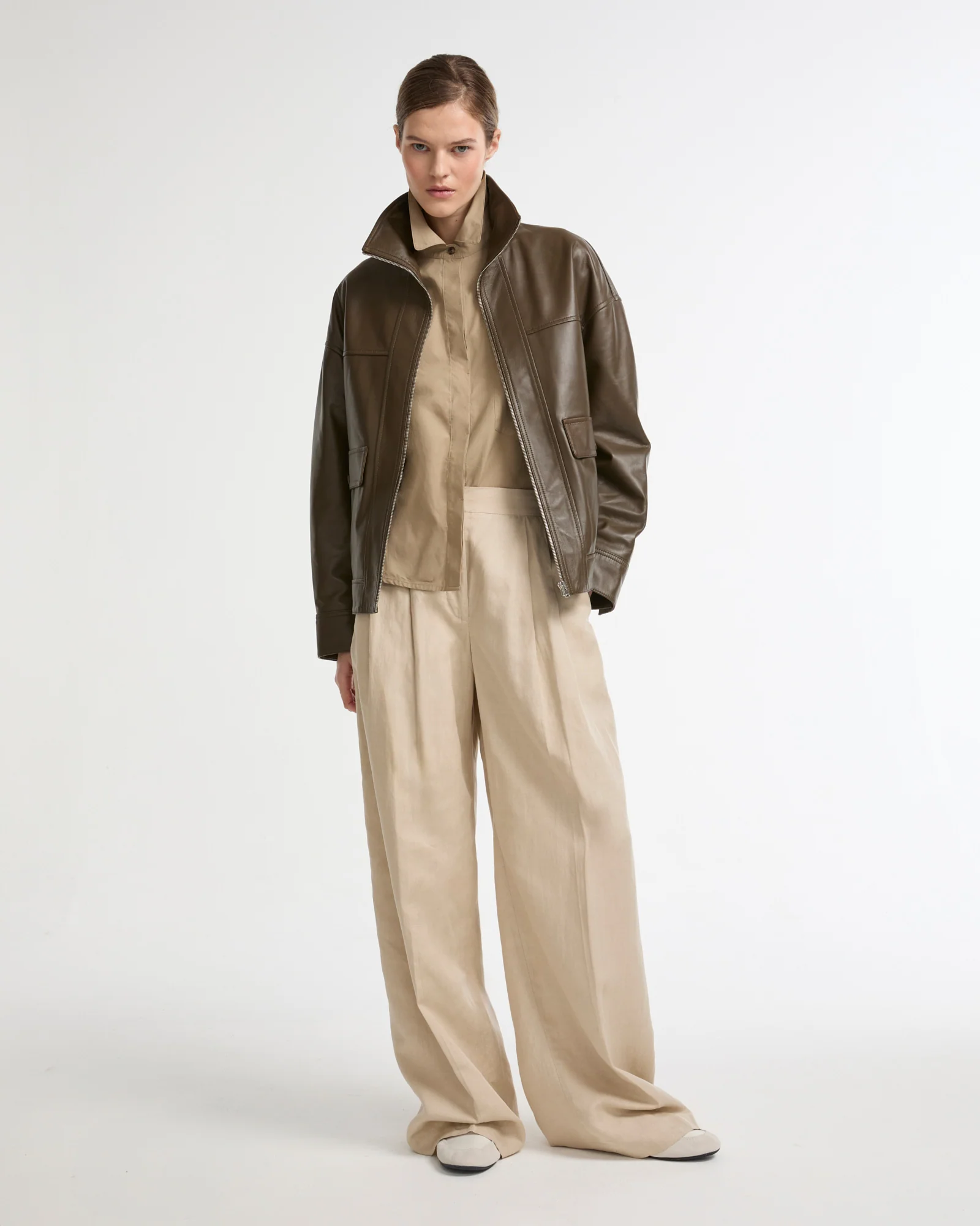 Lamb leather short jacket - Image 2