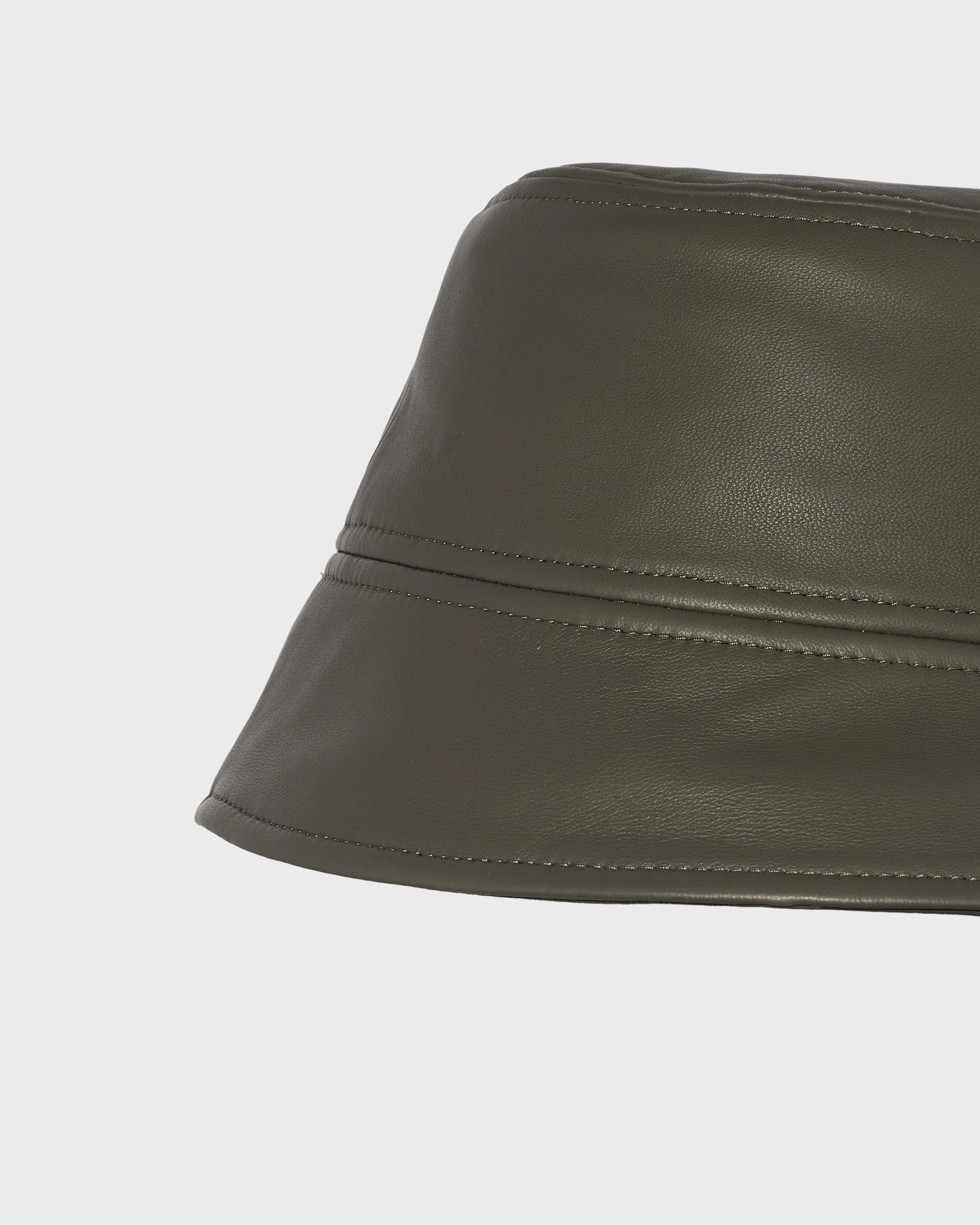 Leather bucket hat - Image 3