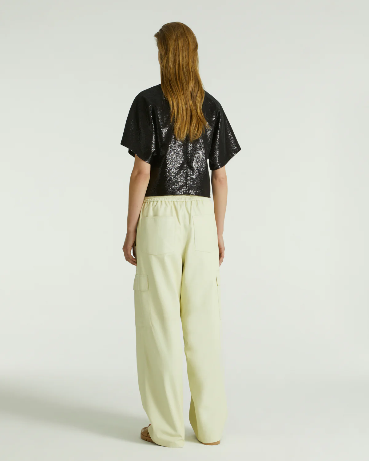 Cargo trousers in lamb leather - Image 4