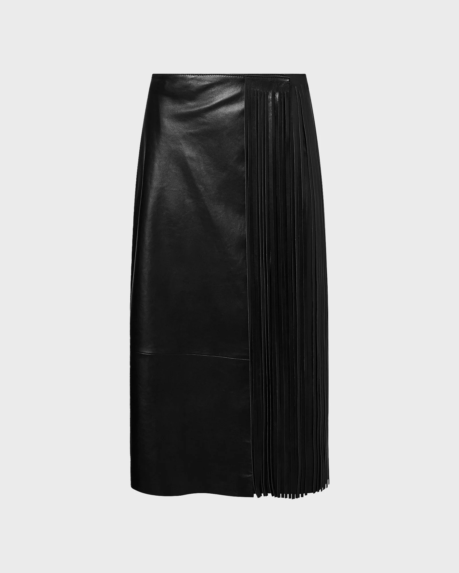 Leather fringe wrap skirt - Image 4