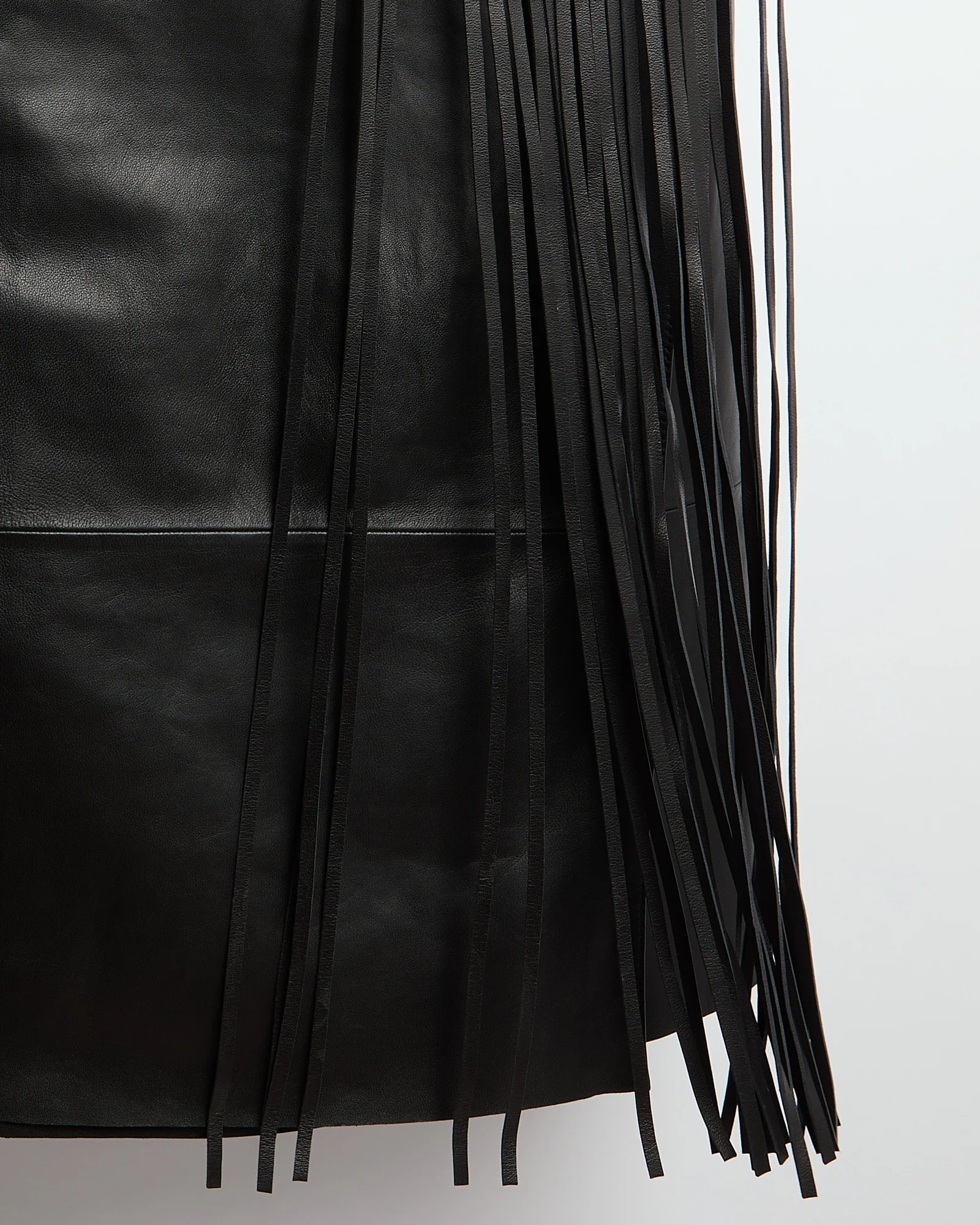Leather fringe wrap skirt - Image 6