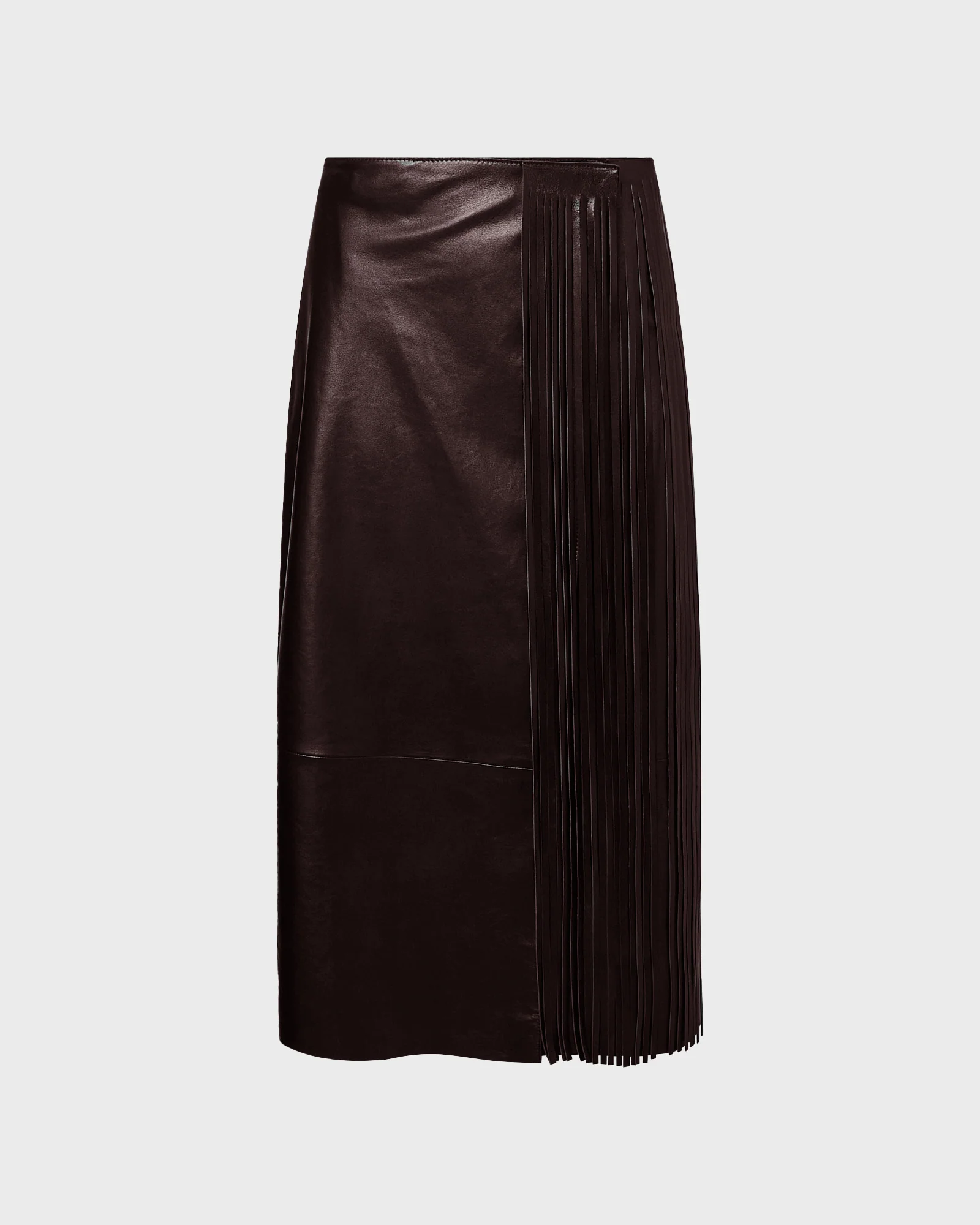 Leather fringe wrap skirt - Image 2