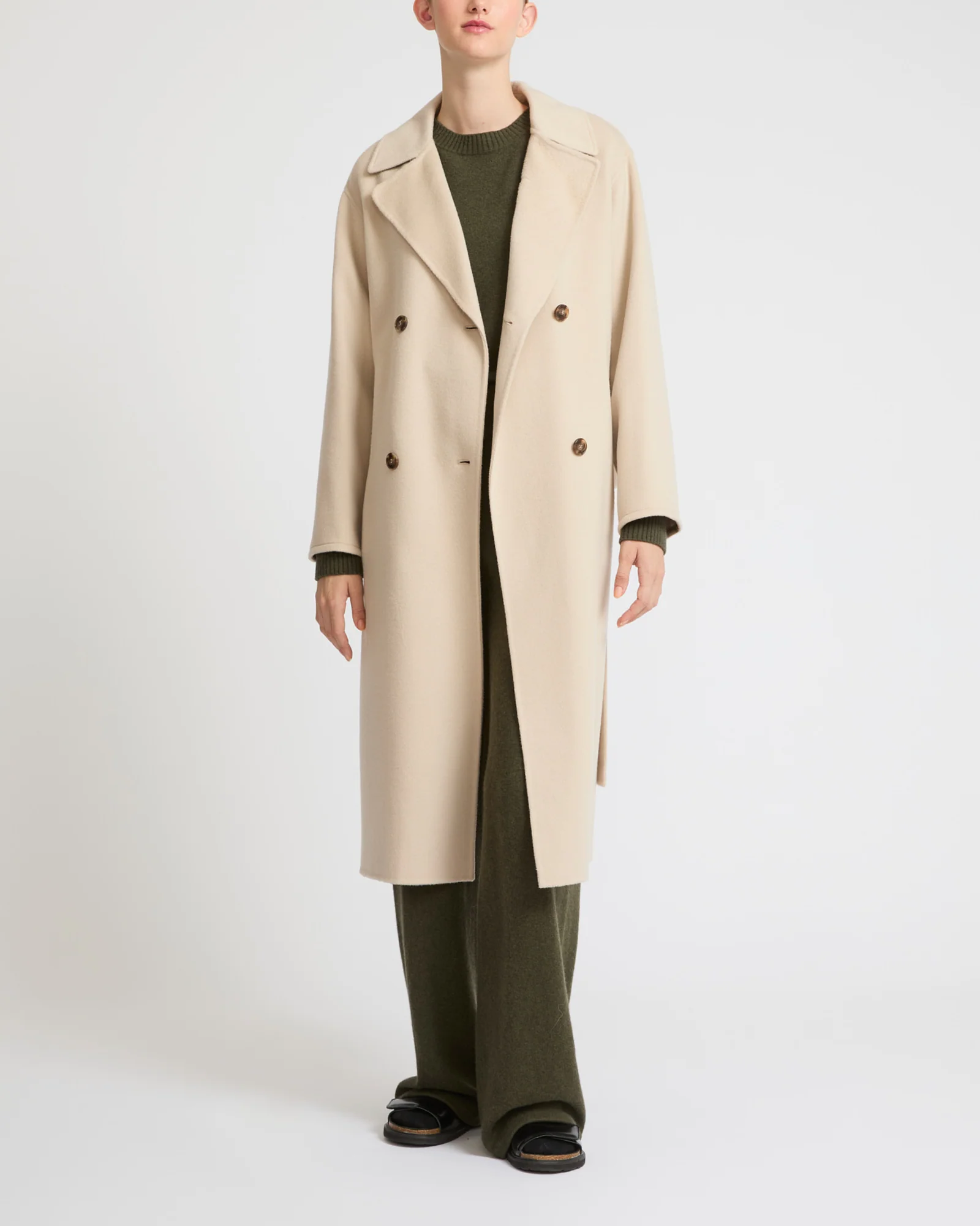 Long wool cashmere-blend trench coat - Image 5