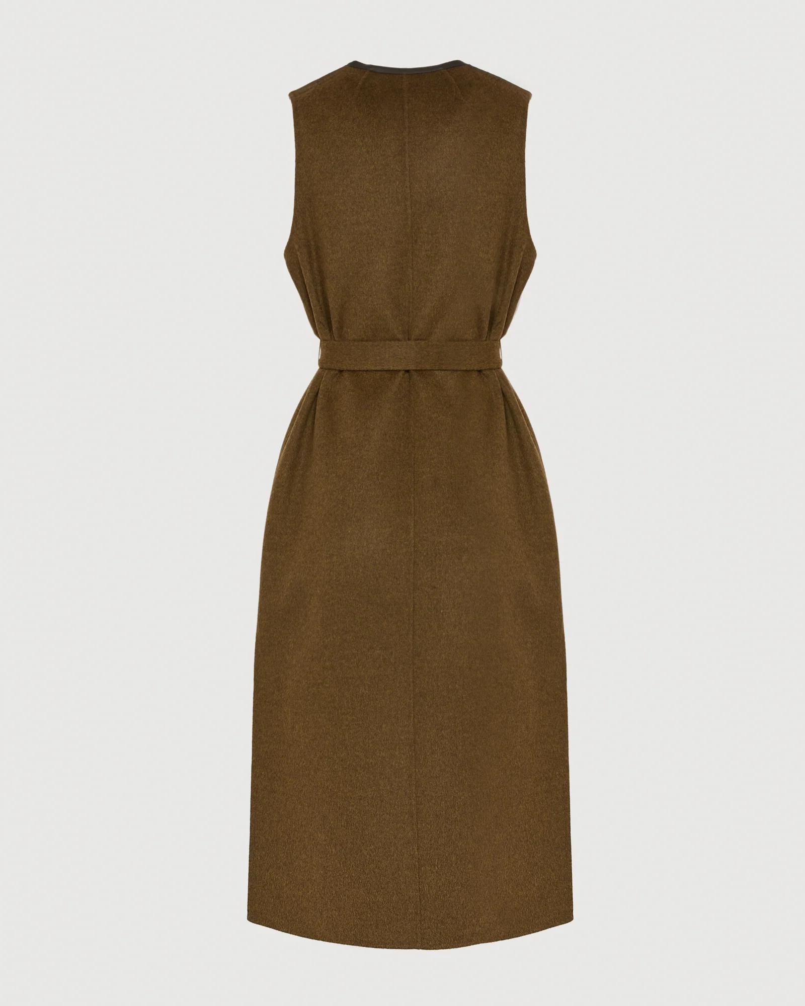 Long double-sided cashmere-blend gilet - Image 5
