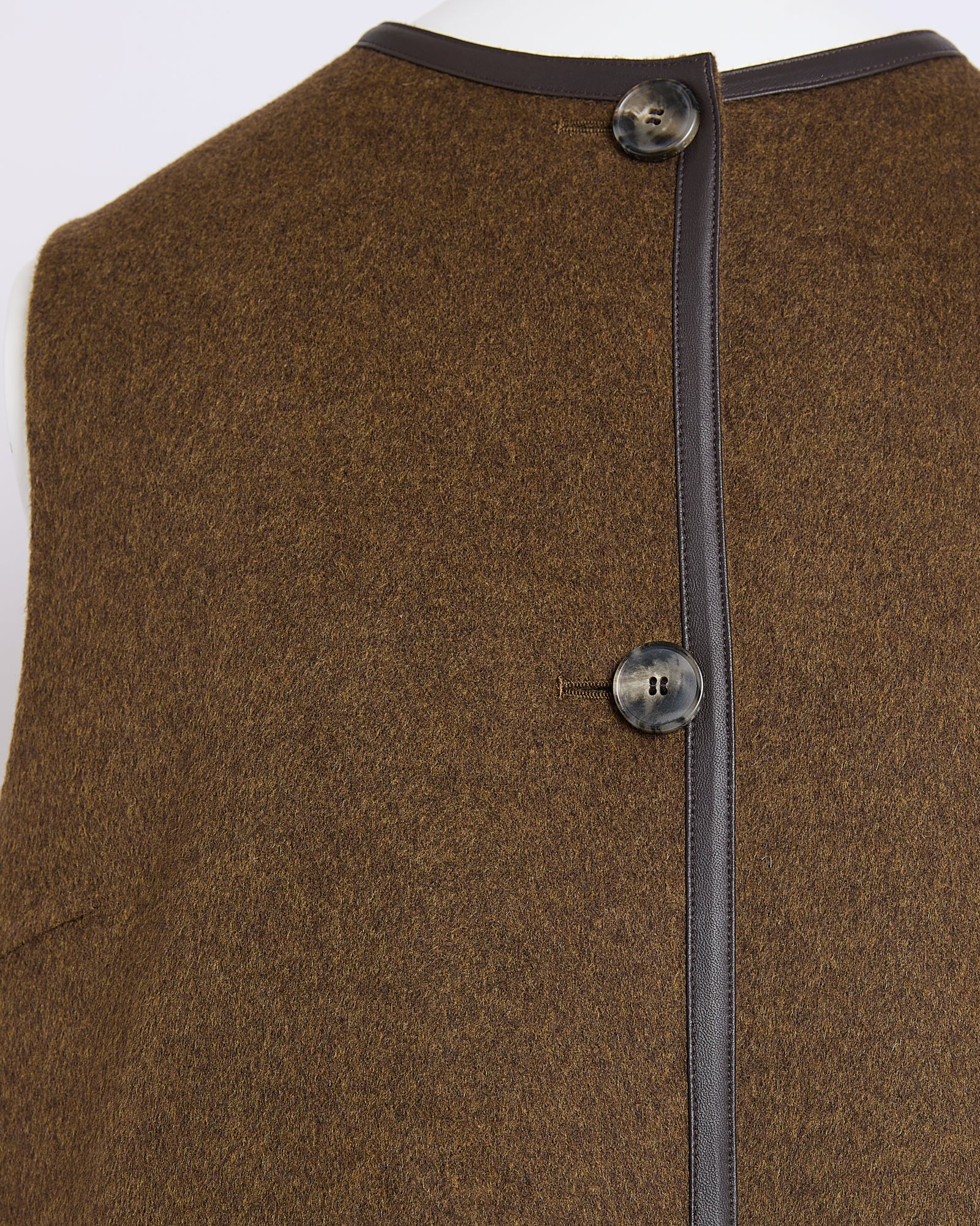 Long double-sided cashmere-blend gilet - Image 6