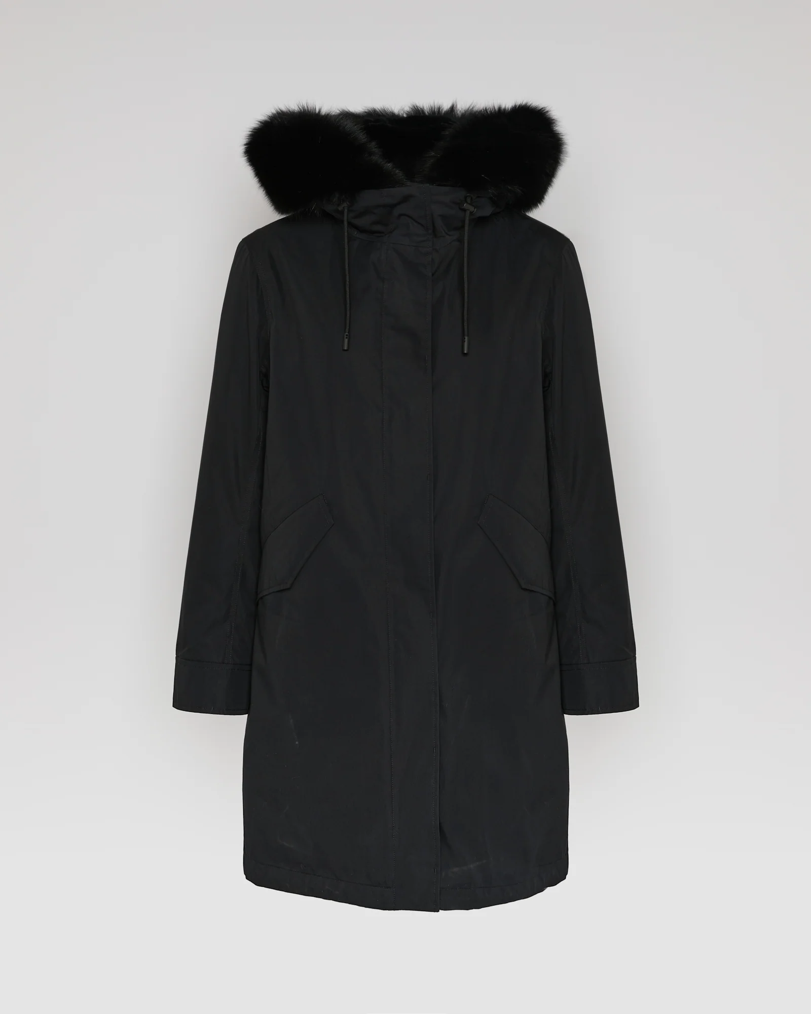 Long Iconic parka in waterproof cotton blend with fox and rabbit fur - Image 5