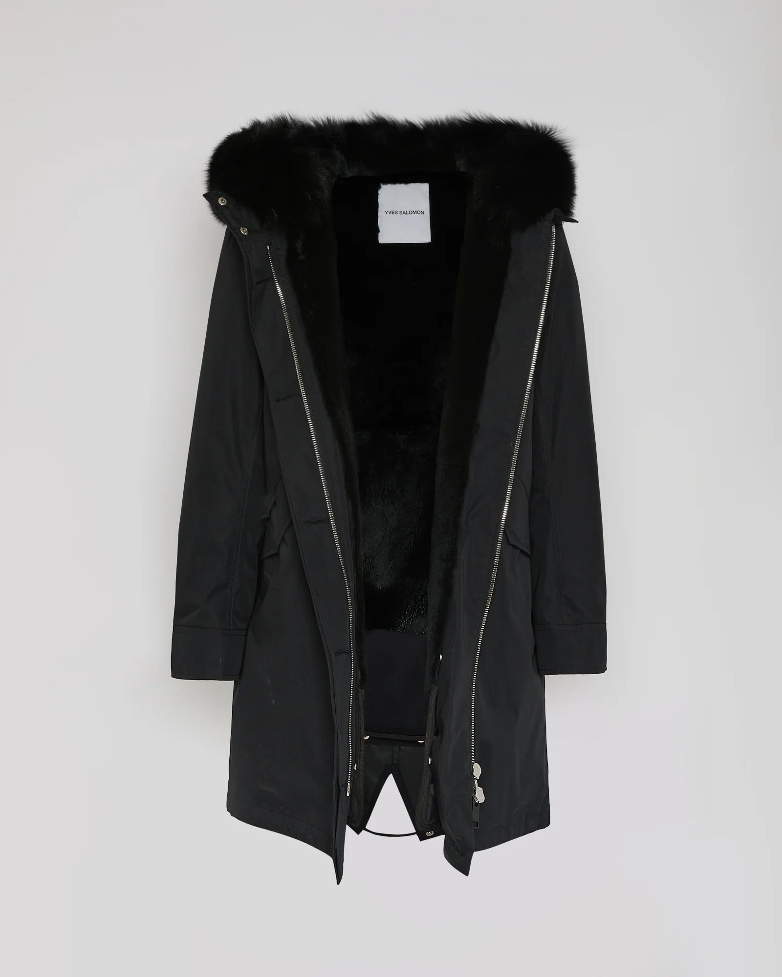Long Iconic parka in waterproof cotton blend with fox and rabbit fur - Image 7