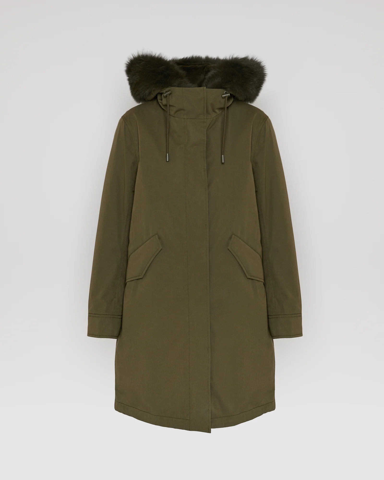Long Iconic parka in waterproof cotton blend with fox and rabbit fur - Image 5