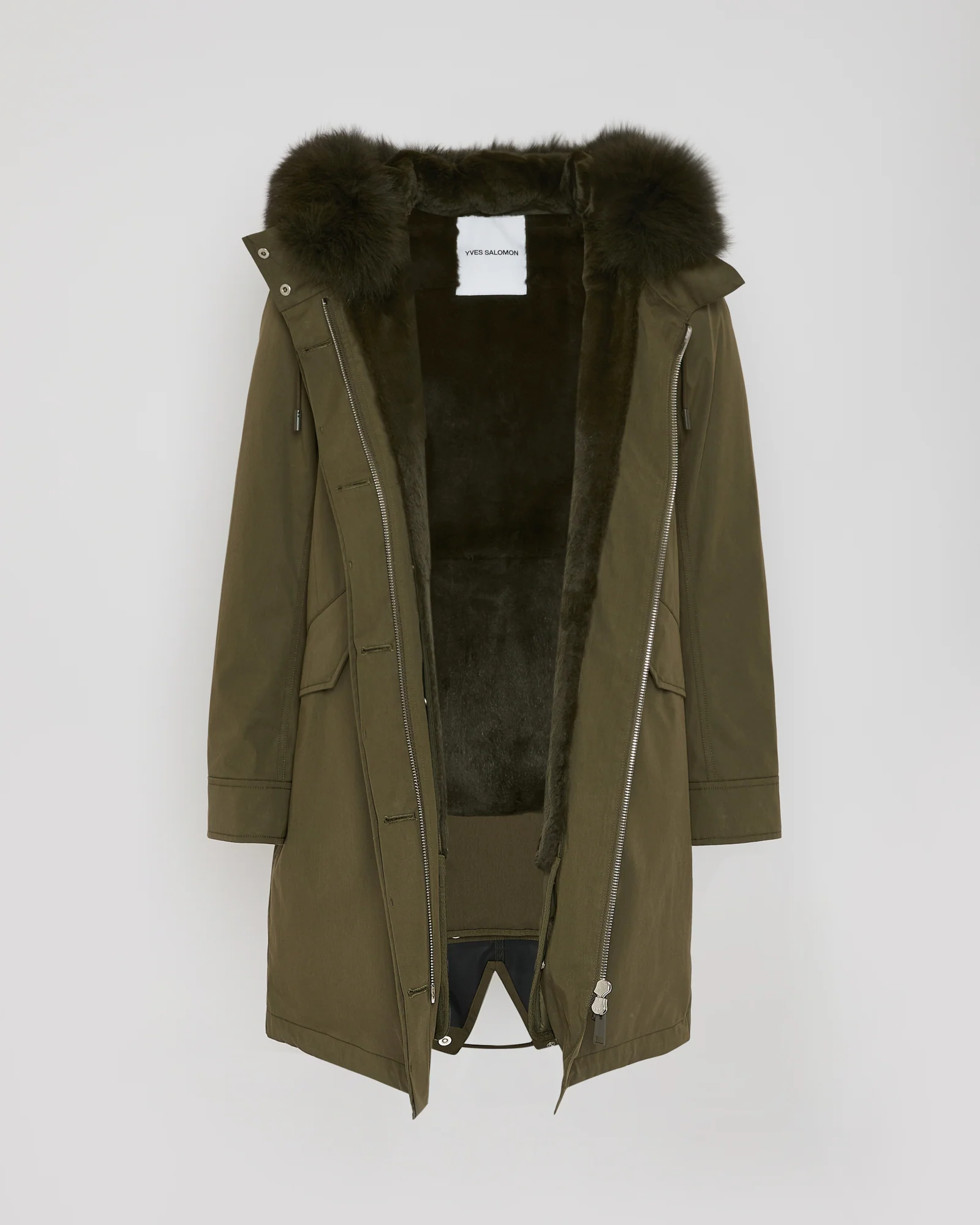 Long Iconic parka in waterproof cotton blend with fox and rabbit fur - Image 7