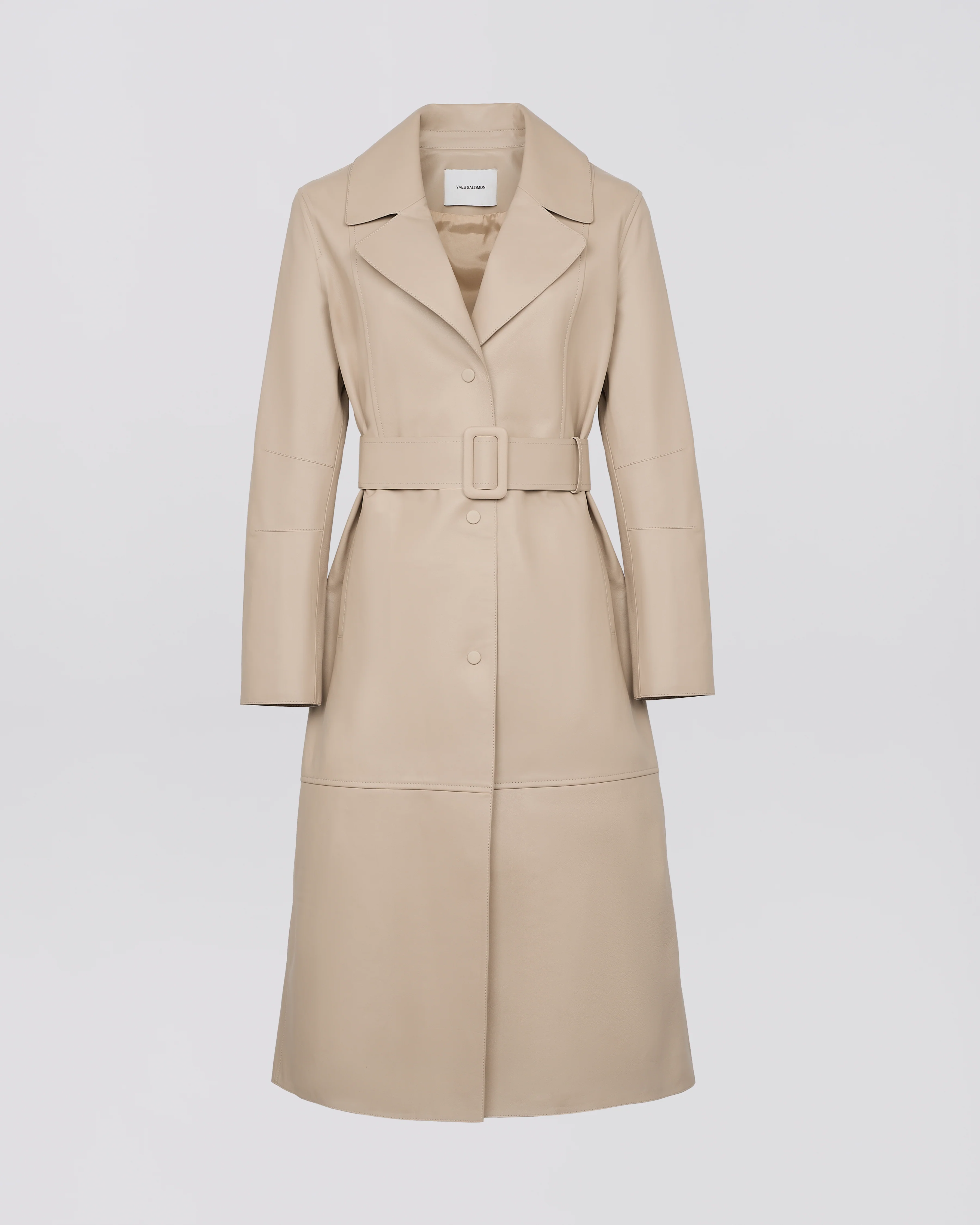 Long lamb leather trench coat - Image 5