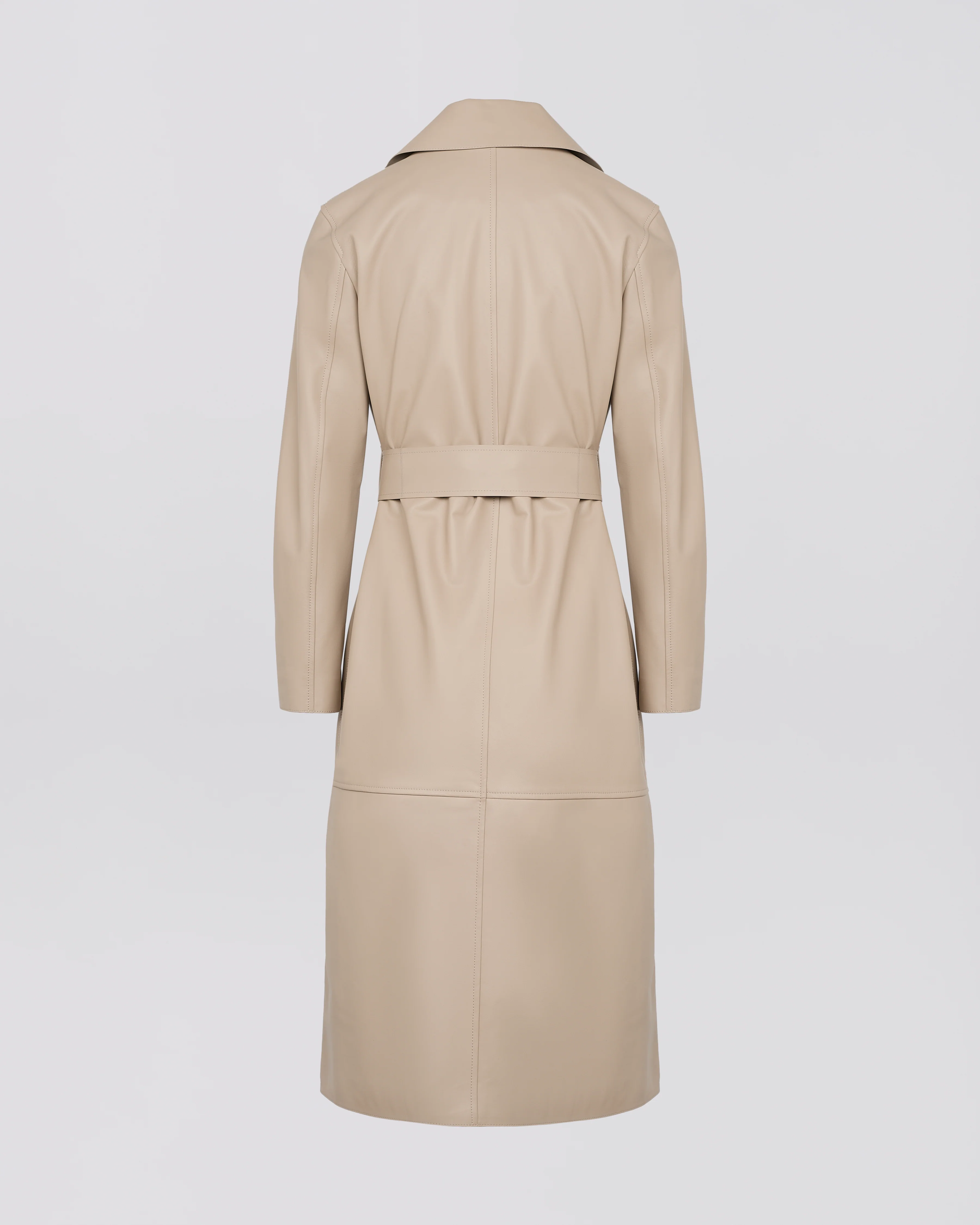 Long lamb leather trench coat - Image 6