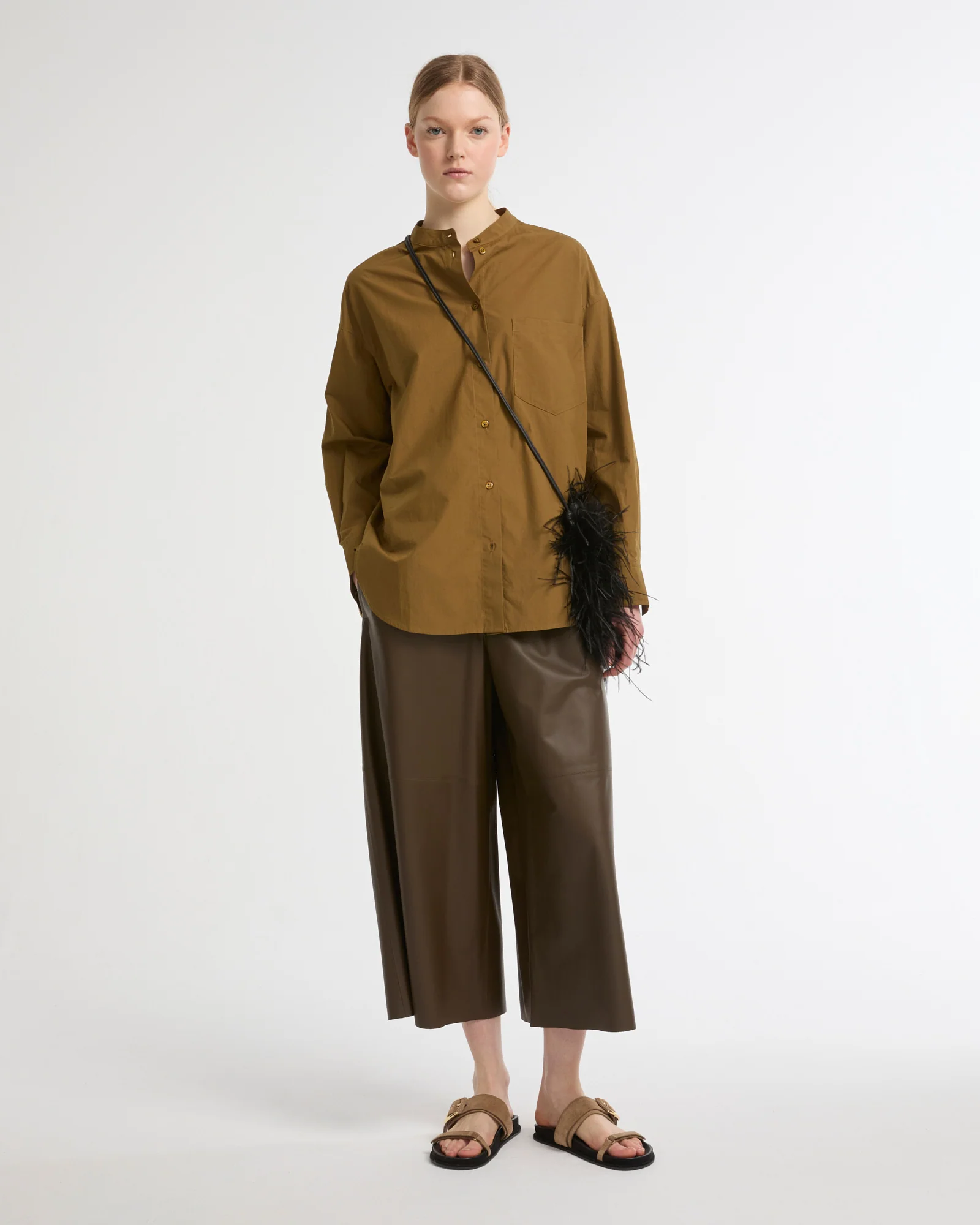 Long sleeve poplin shirt